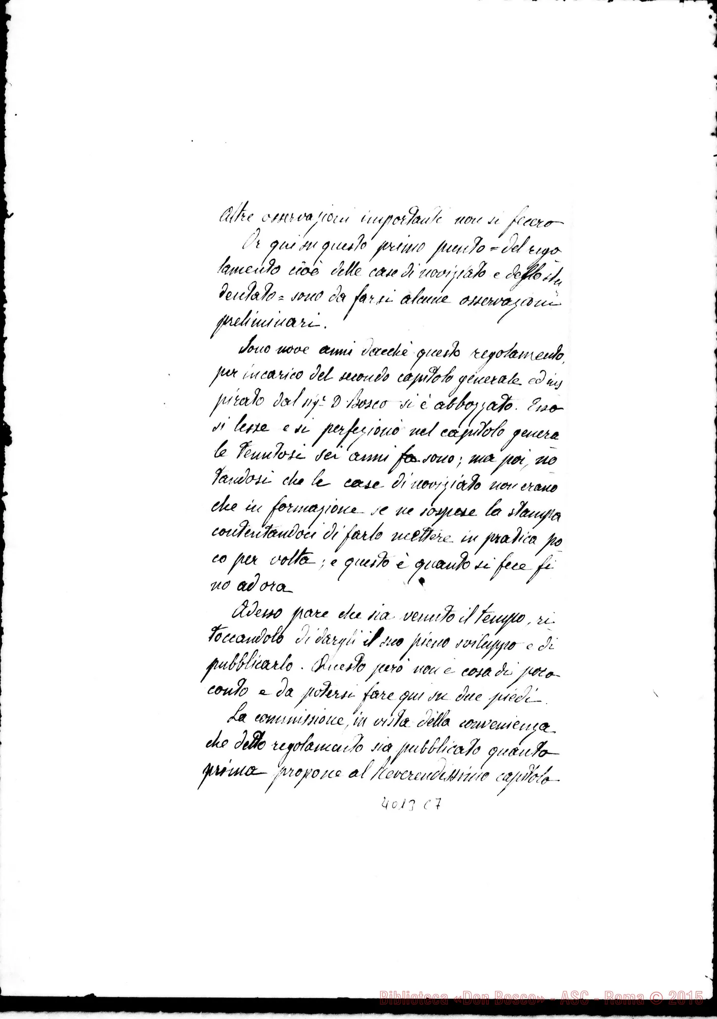 Fotogramma C 7 — Verbale della nona proposta. Ms.