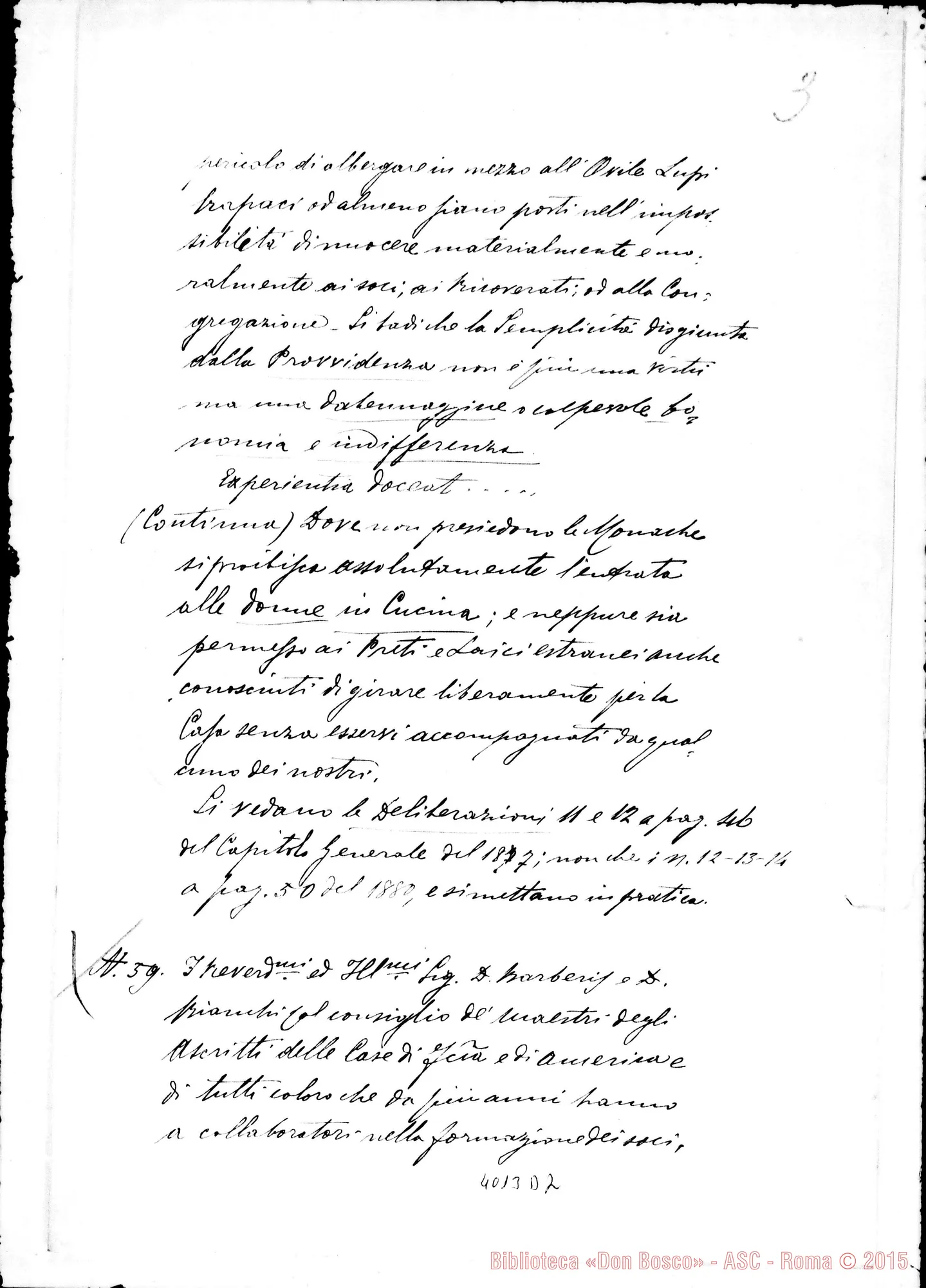 Fotogramma D 2 — Verbale della nona proposta. Ms.