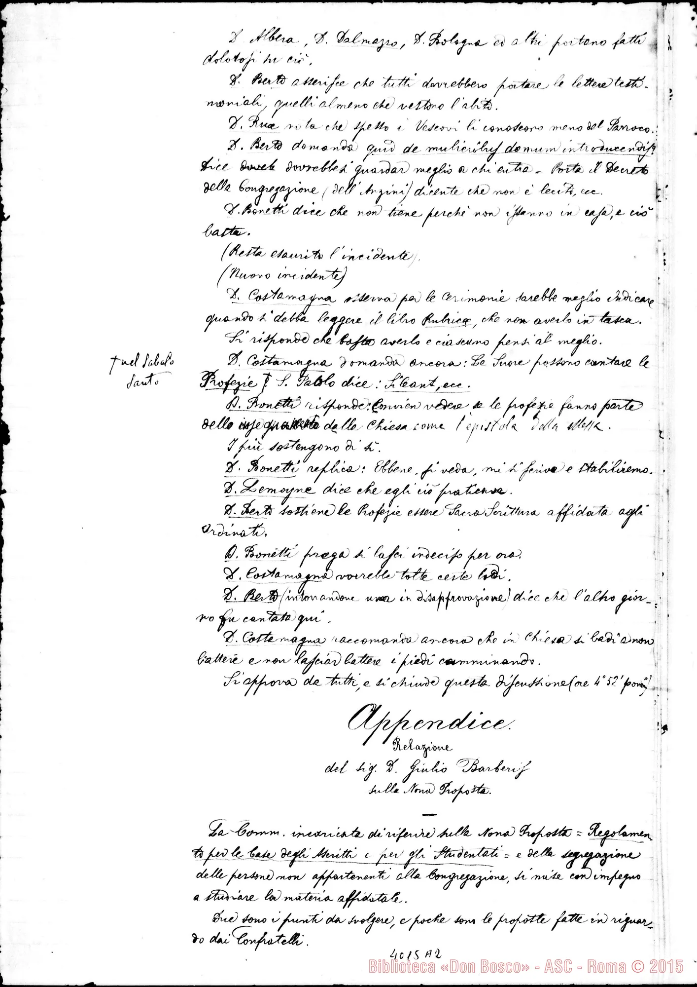 Fotogramma A 2 — Verbale-relazione del V Capitolo Generale, datata 7-09-1889