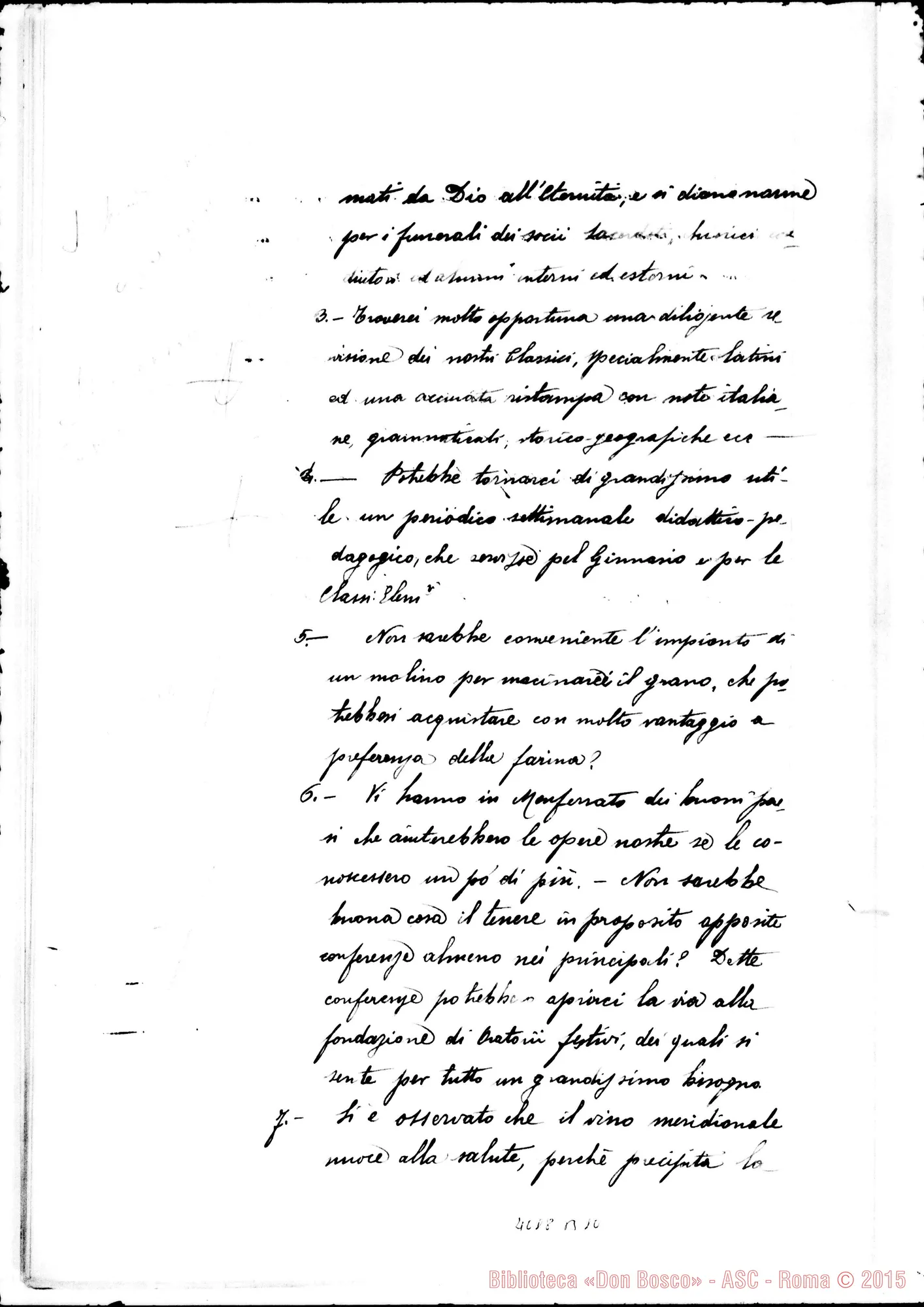 Fotogramma B 10 — Proposte varie dei Confratelli