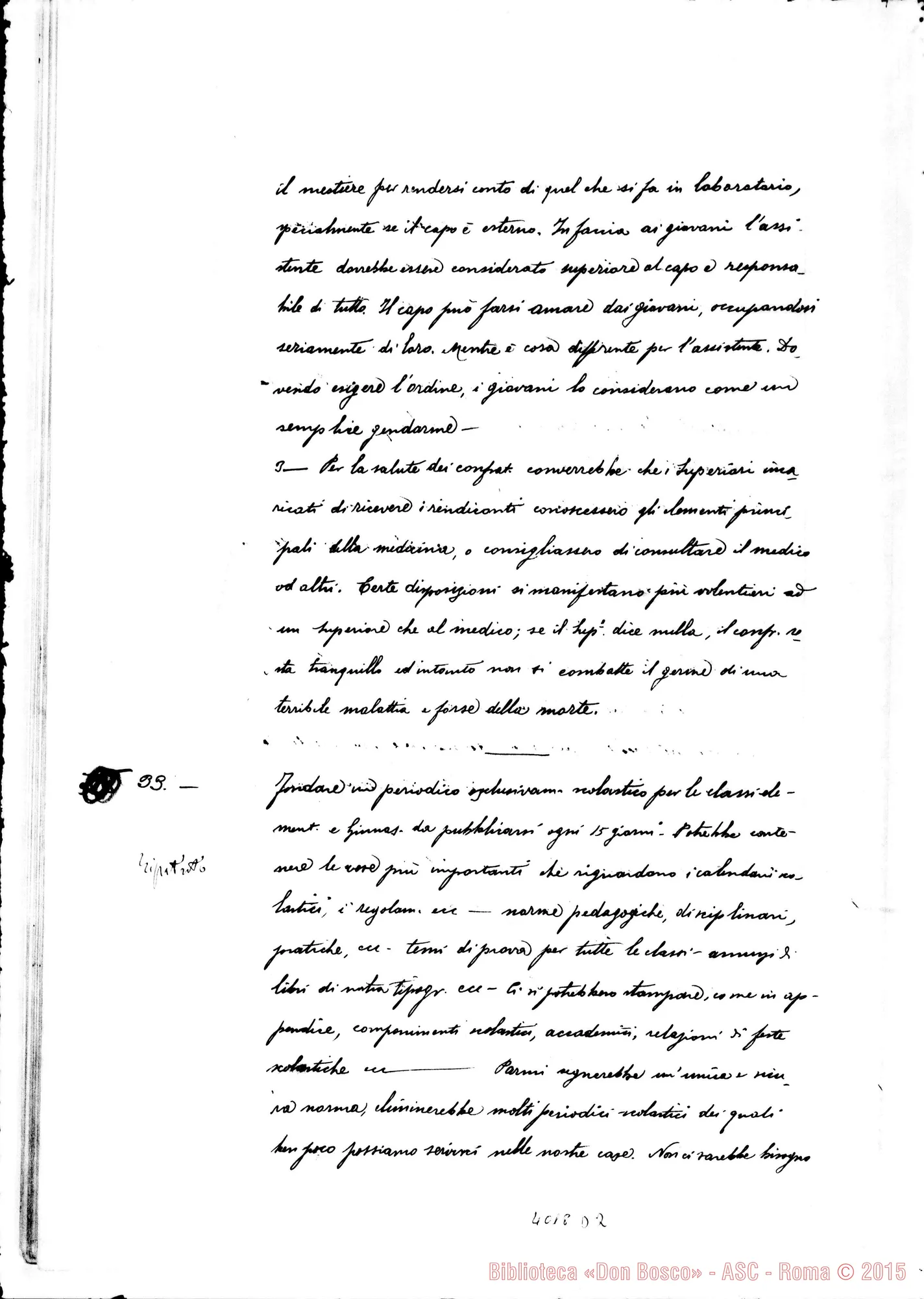 Fotogramma D 2 — Proposte varie dei Confratelli