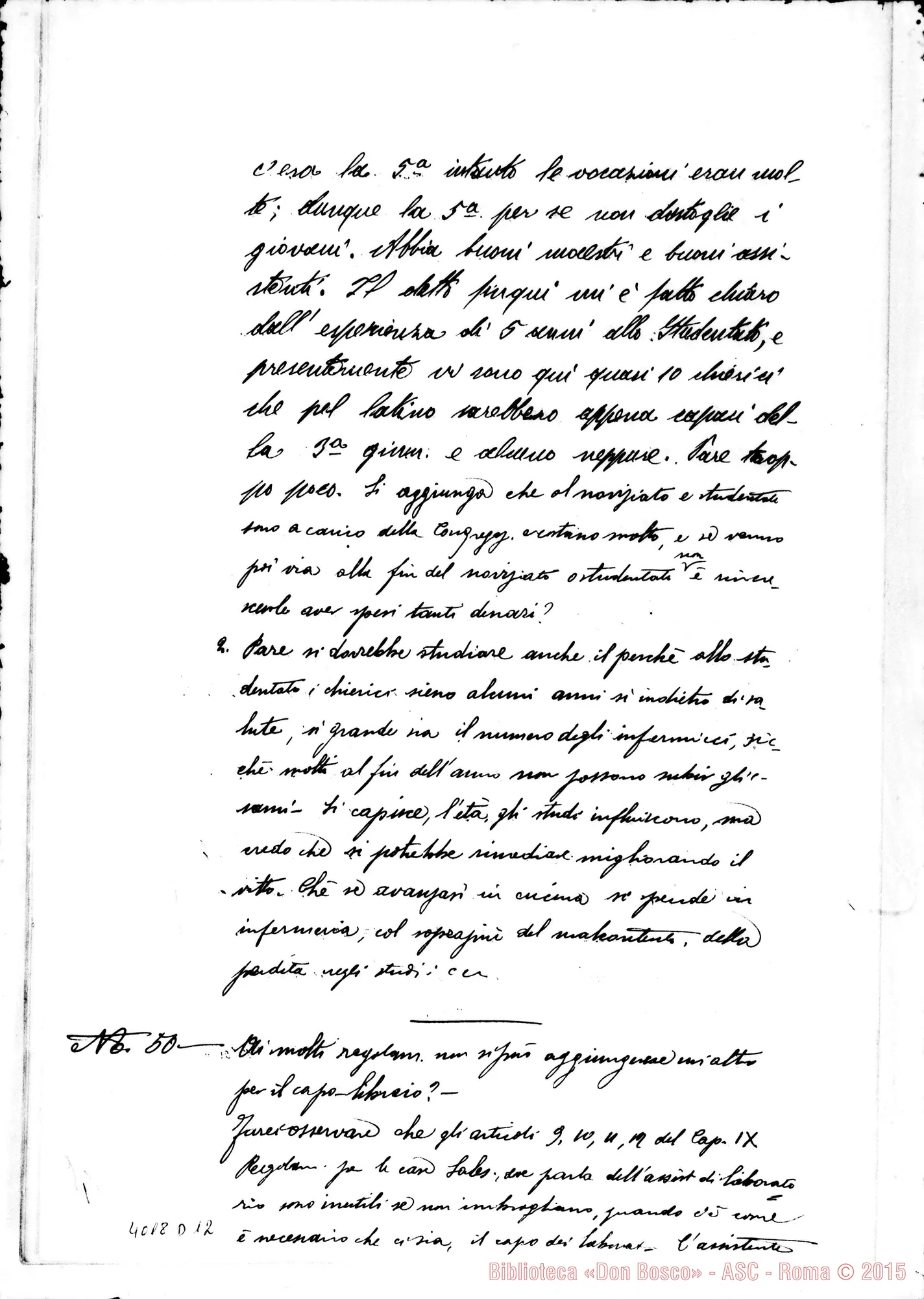 Fotogramma D 12 — Proposte varie dei Confratelli