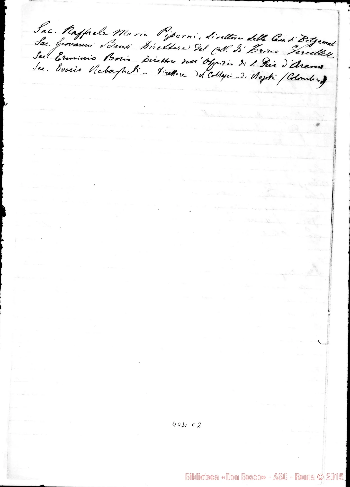 Fotogramma C 2 — Verbale del VI Capitolo Generale