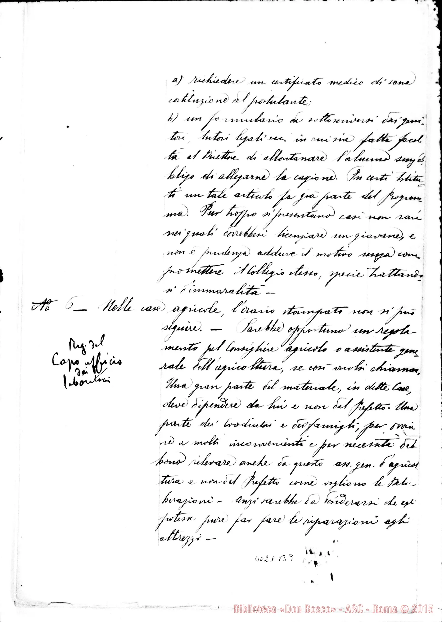 Fotogramma B 9 — Risposte ed osservazioni alla seconda proposta