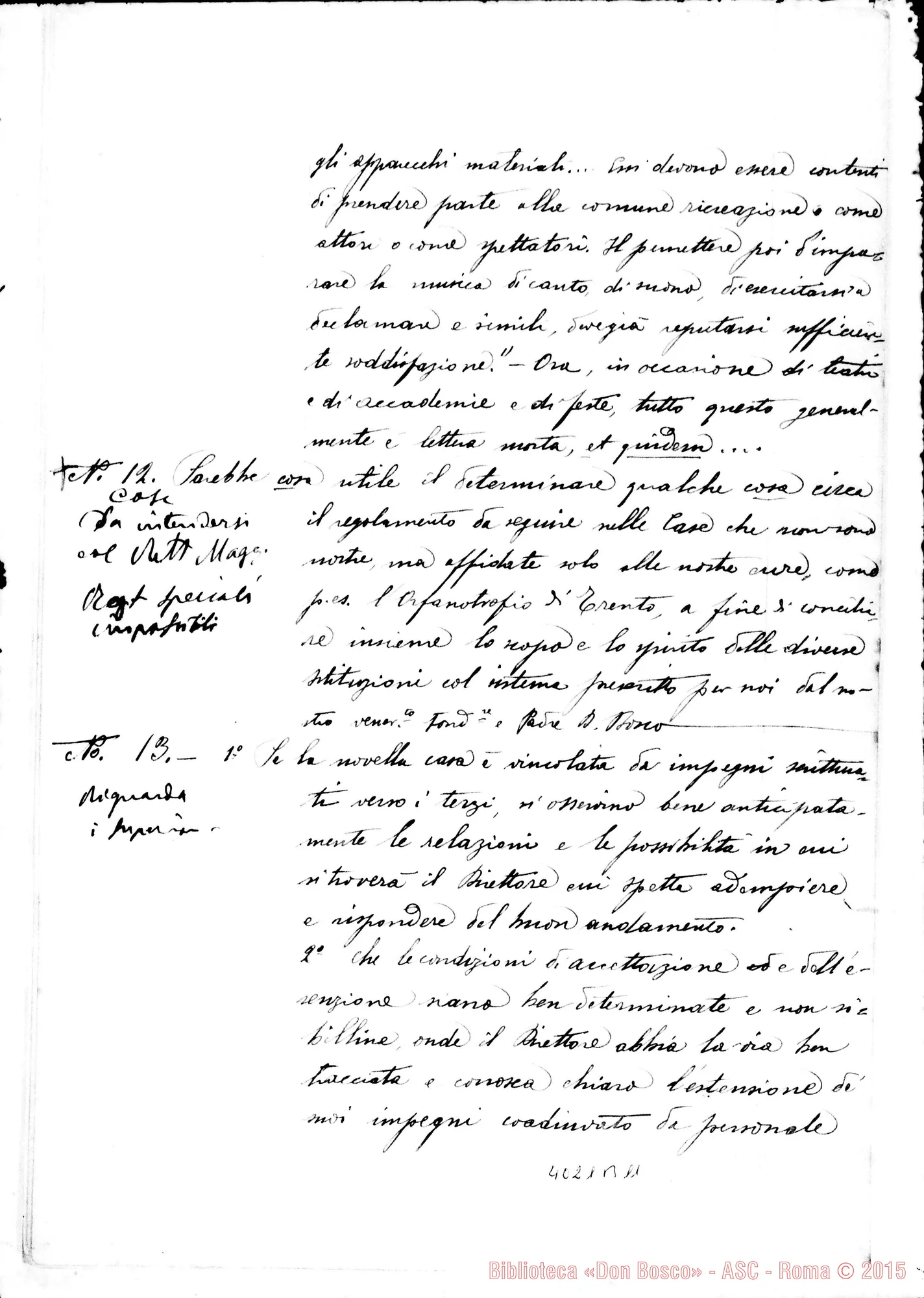 Fotogramma B 11 — Risposte ed osservazioni alla seconda proposta