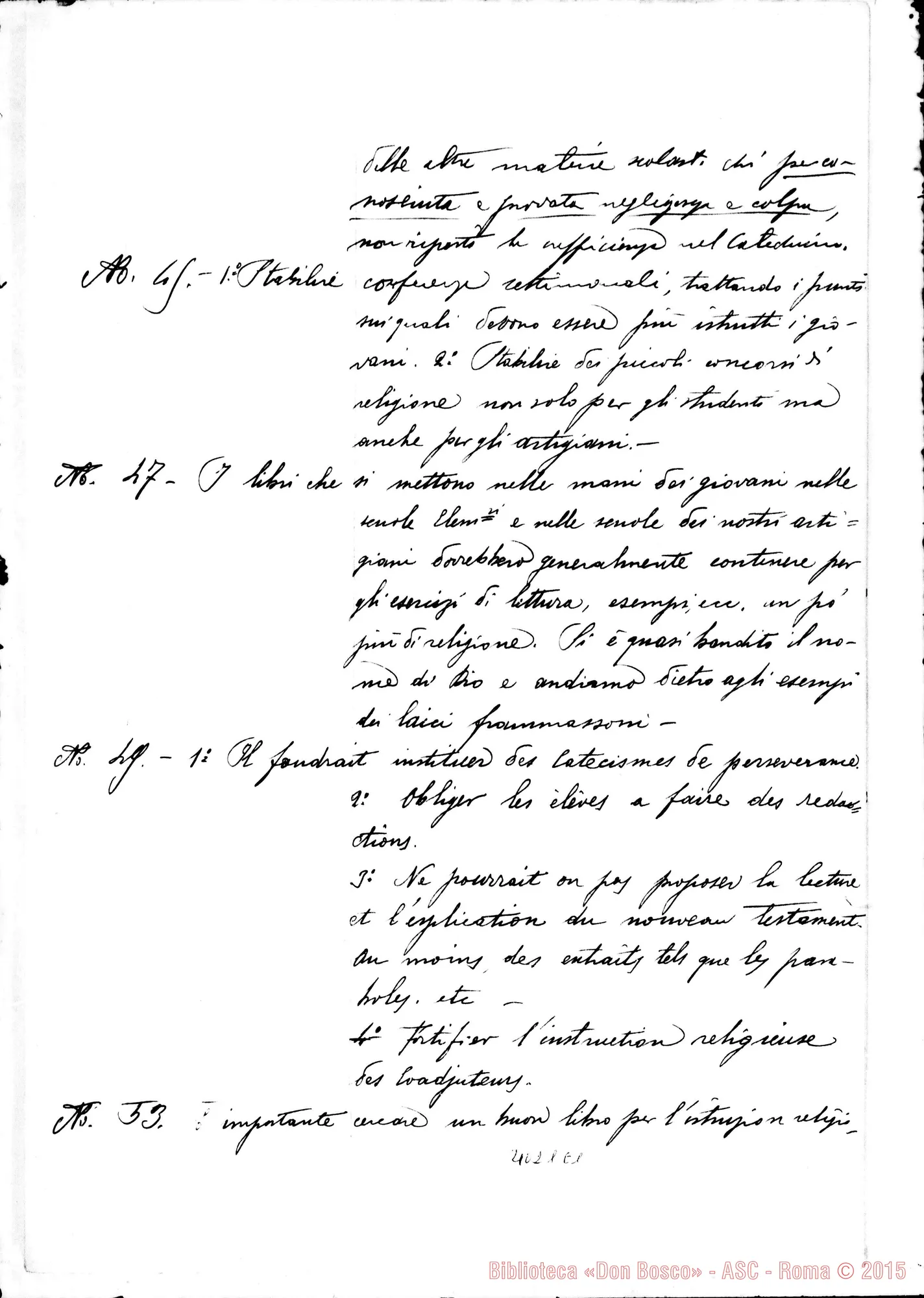 Fotogramma E 1 — Risposte ed osservazioni alla terza proposta