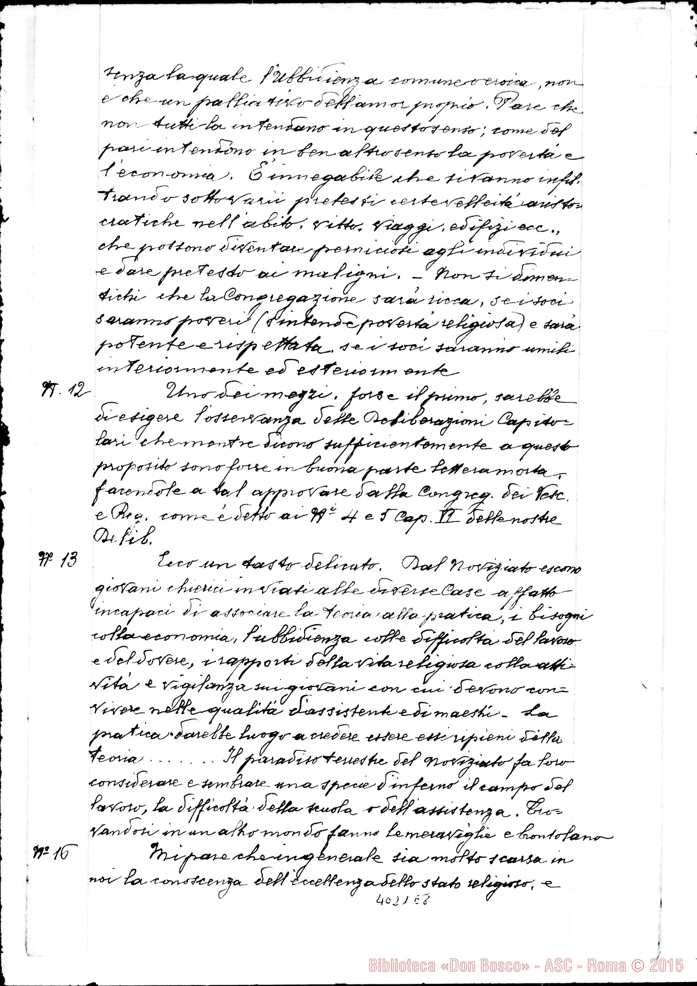 Fotogramma E 8 — Risposte ed osservazioni alla quarta proposta