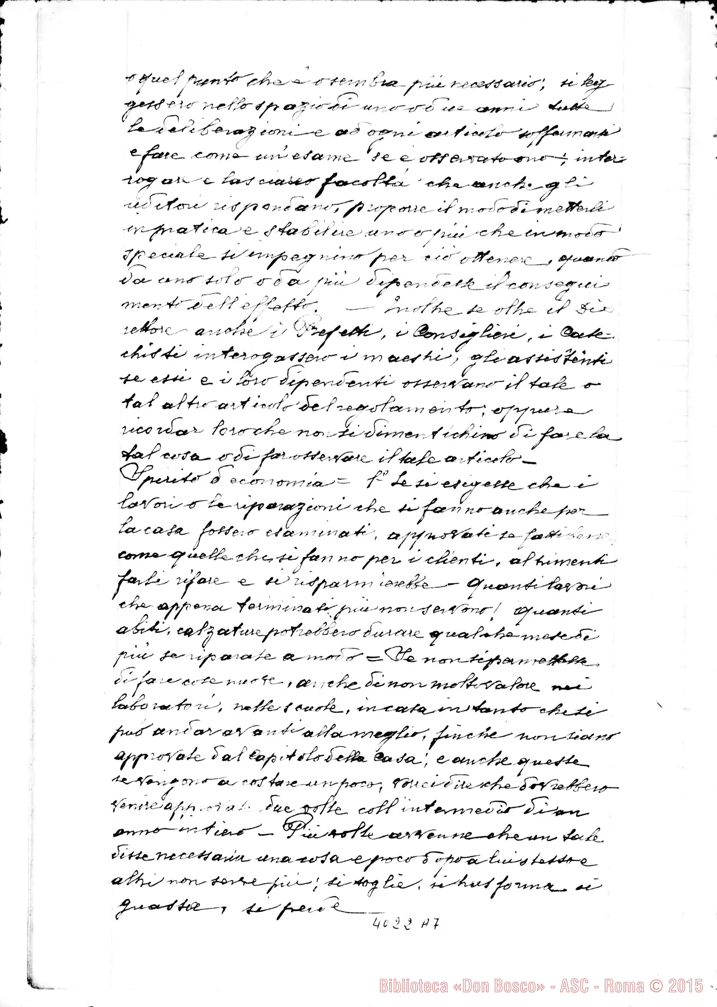 Fotogramma A 7 — Risposte ed osservazioni alla quarta proposta