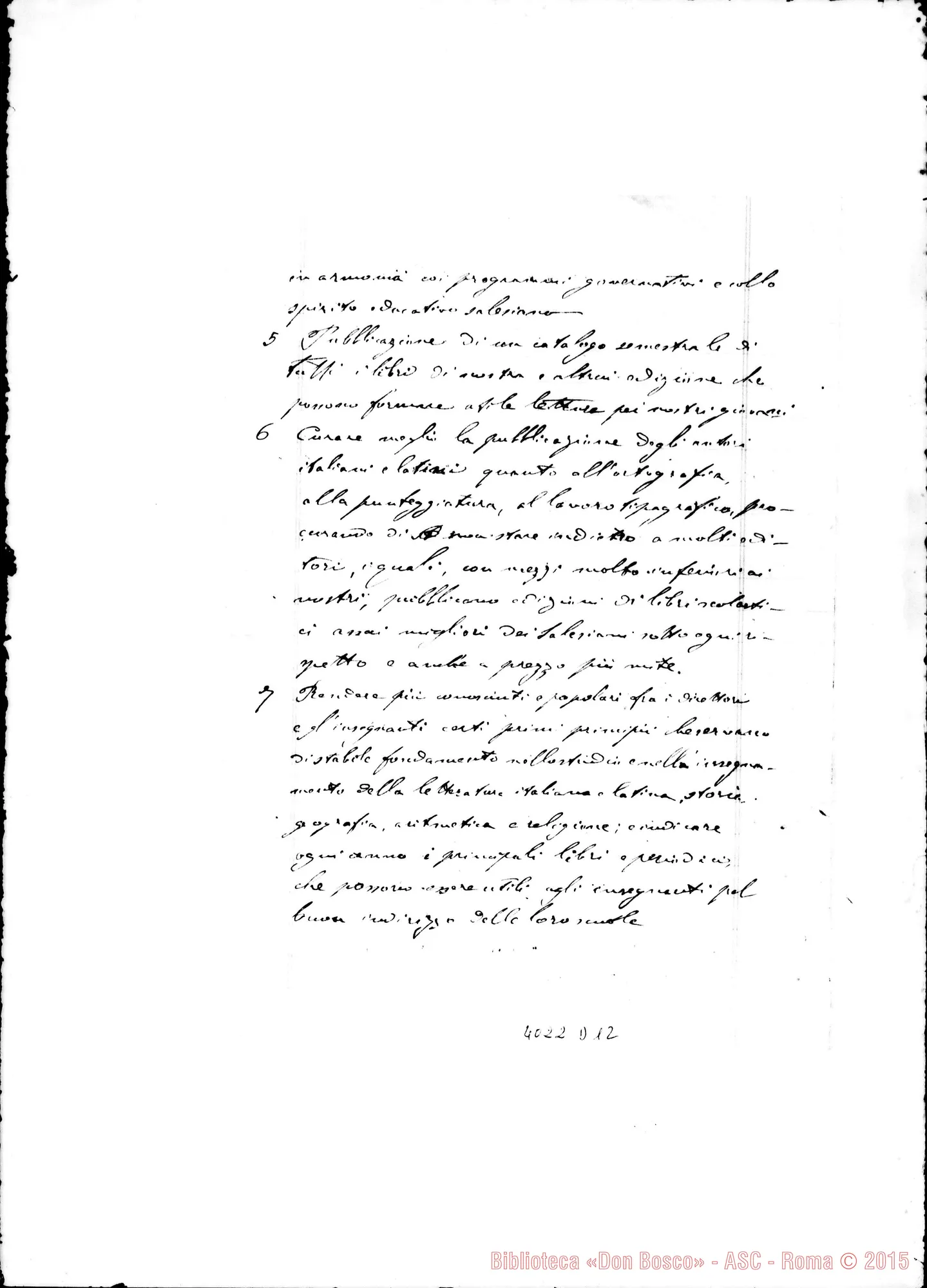 Fotogramma D 12 — Altre proposte