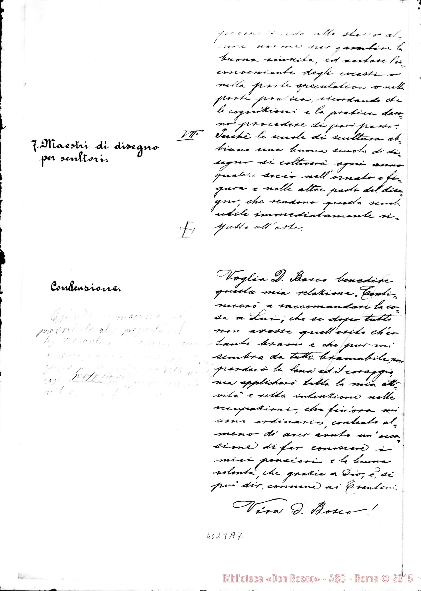 Fotogramma A 7 — Relazione E proposte del ch. Trentini Giuseppe