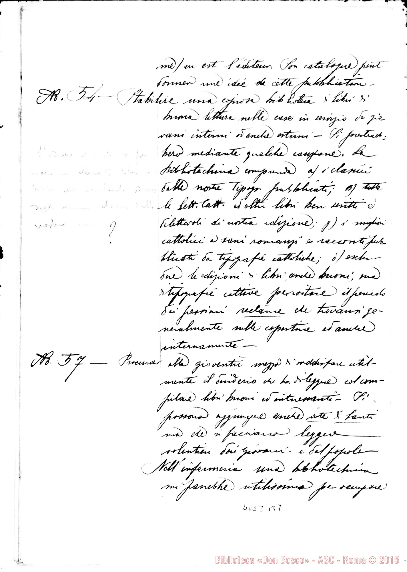Fotogramma B 7 — Risposte ed osservazioni alla settima proposta