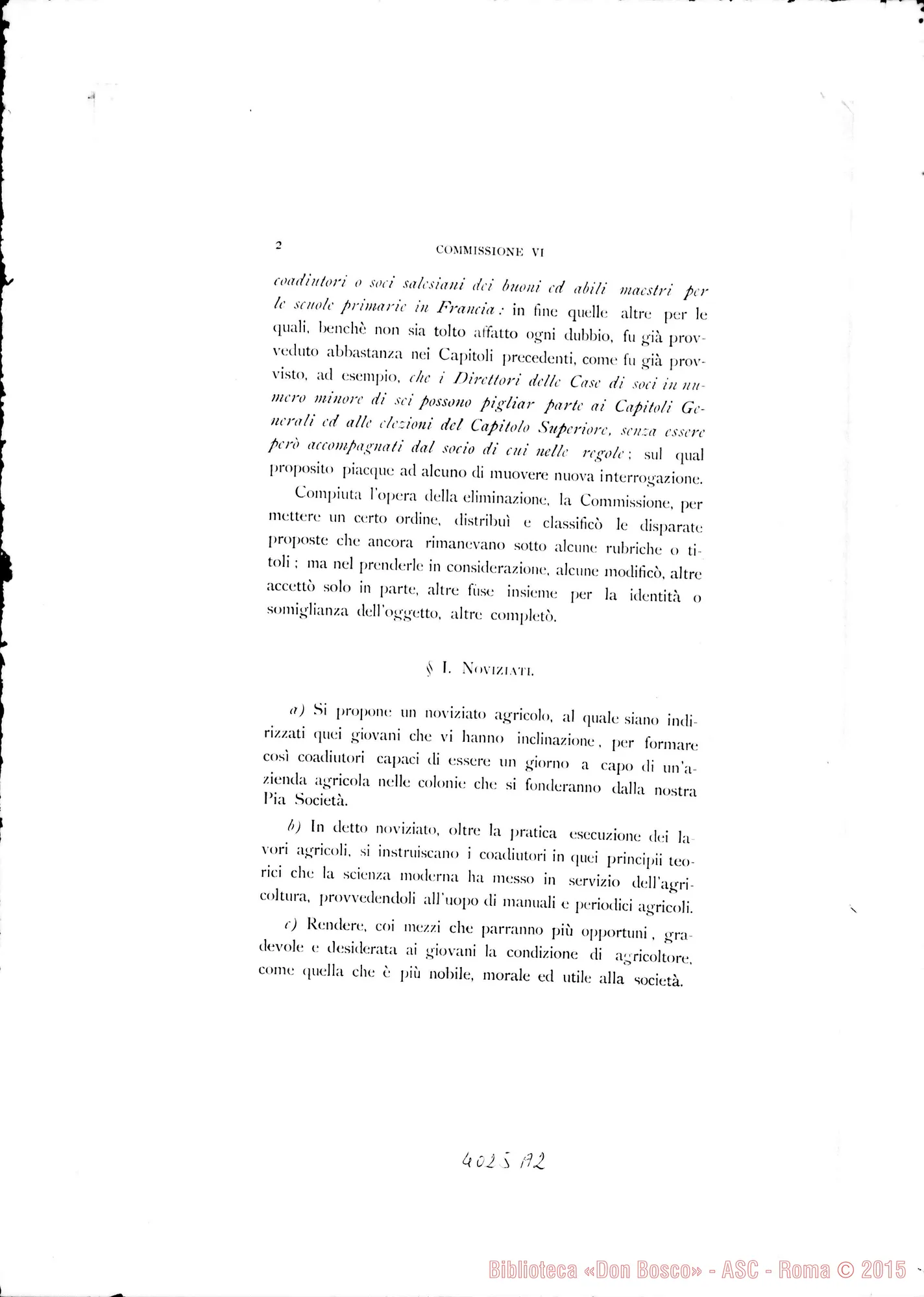 Fotogramma A 2 — Lavoro delle Commissioni: proposte E risposte. Stampato