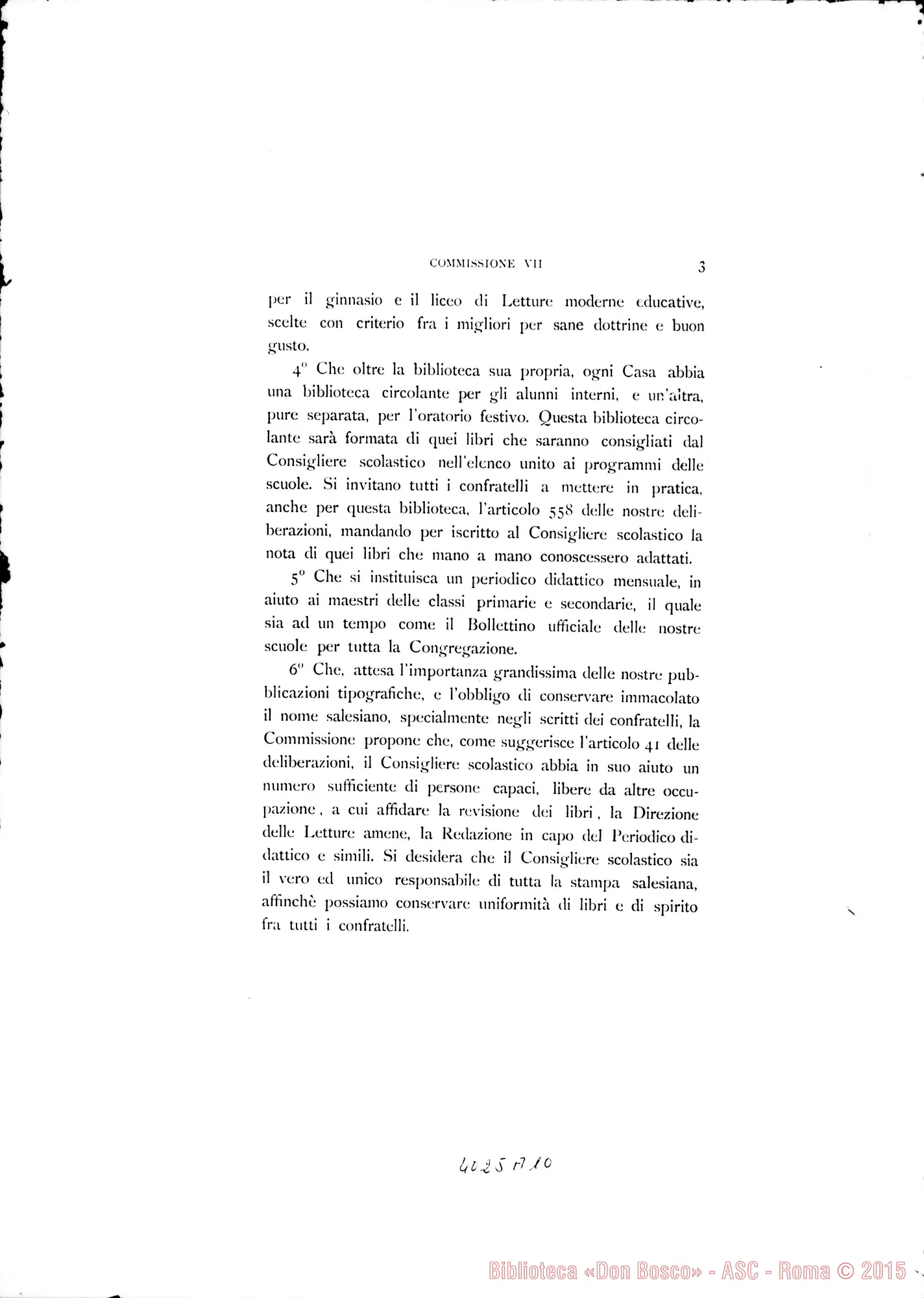 Fotogramma A 10 — Lavoro delle Commissioni: proposte E risposte. Stampato