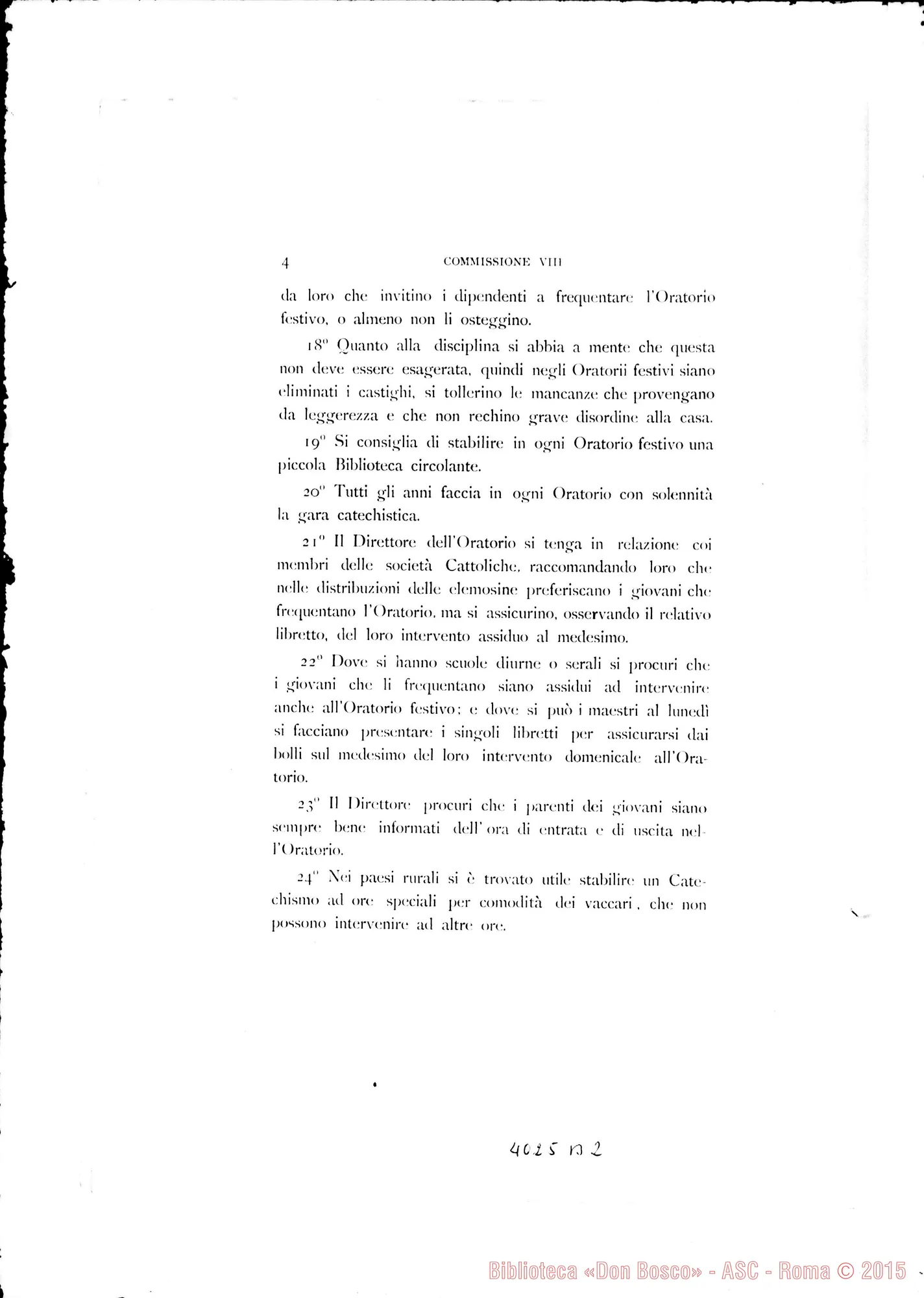 Fotogramma B 2 — Lavoro delle Commissioni: proposte E risposte. Stampato
