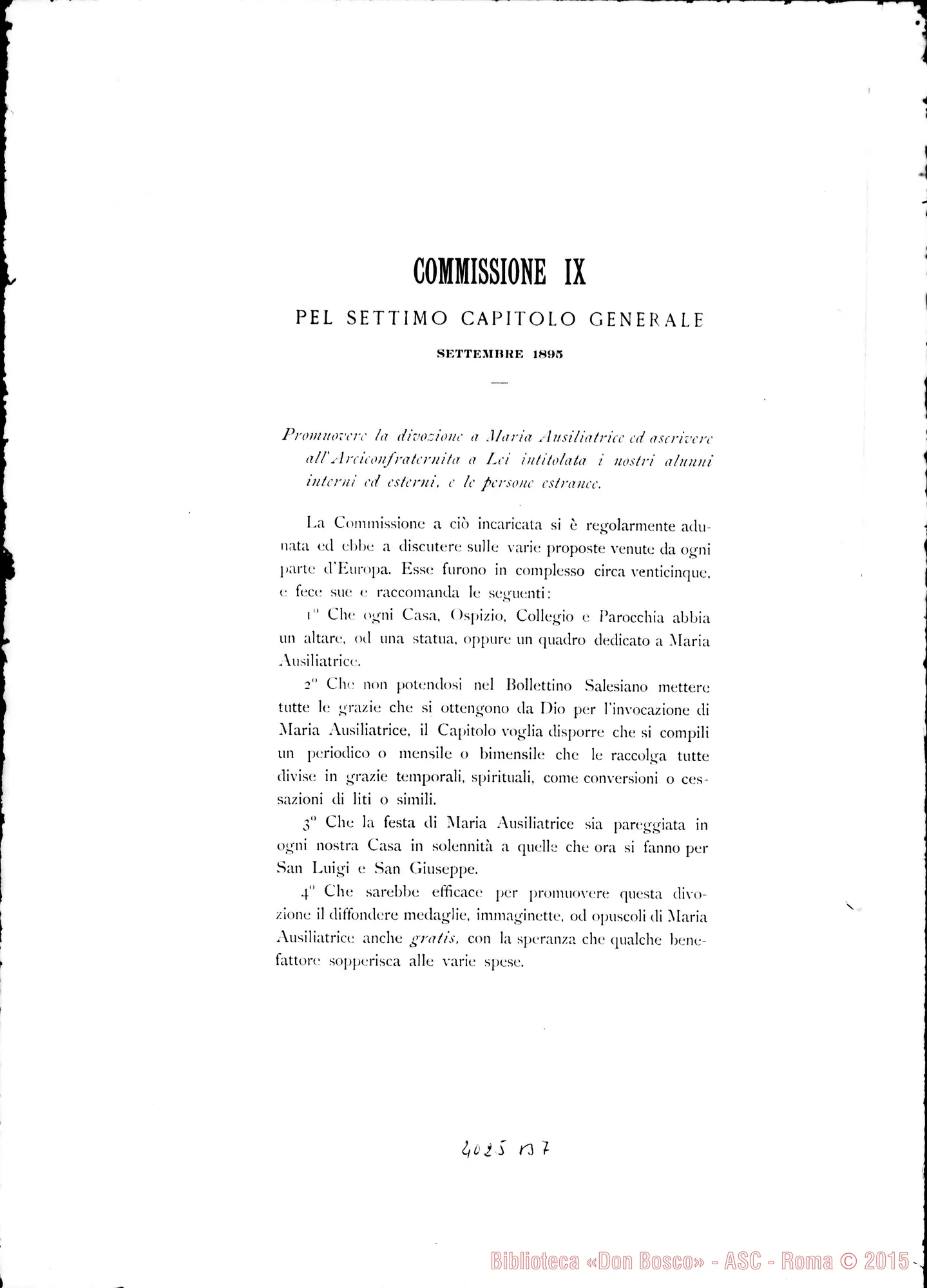 Fotogramma B 7 — Lavoro delle Commissioni: proposte E risposte. Stampato