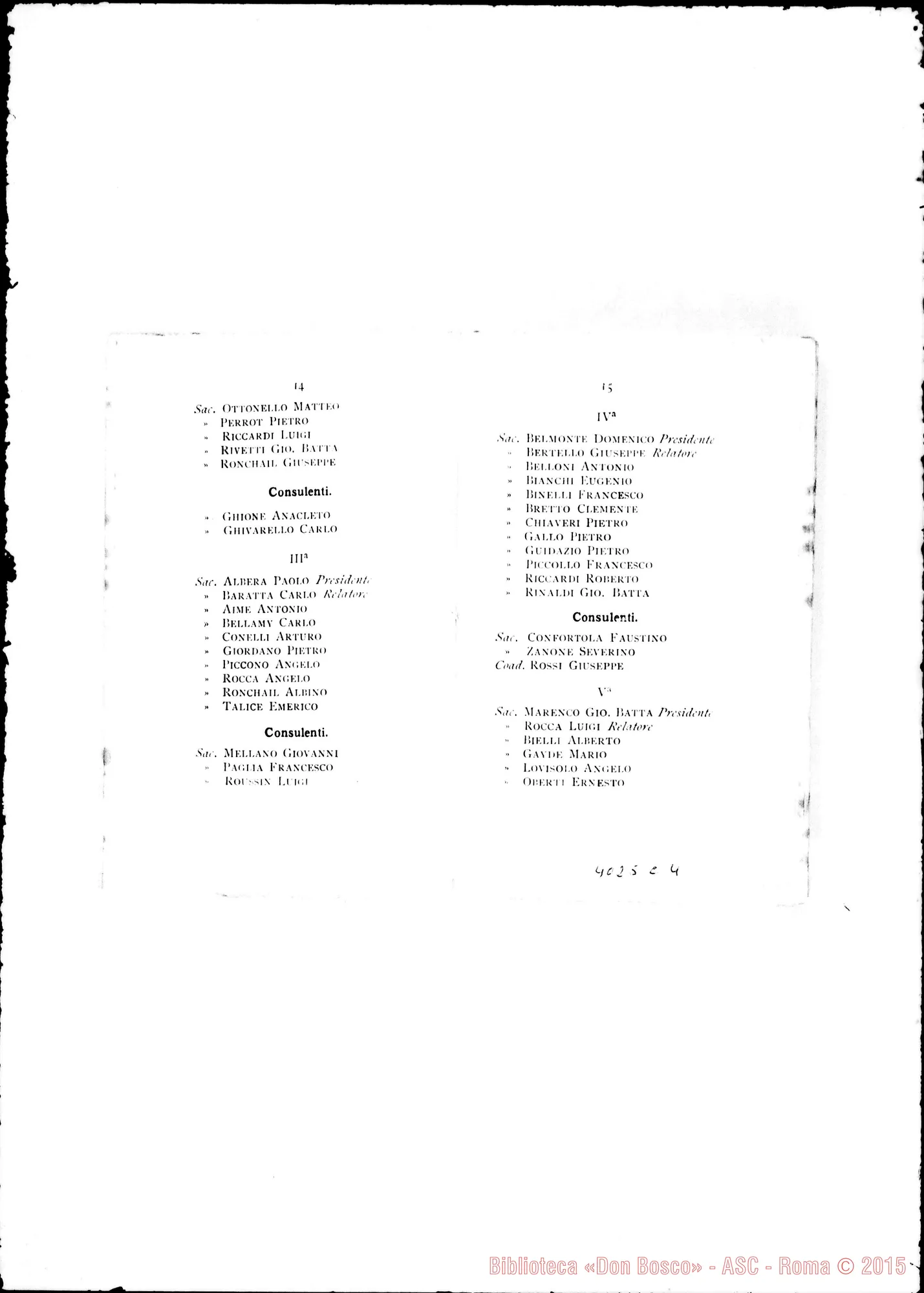 Fotogramma C 4 — Deliberazioni del VII Capitolo Generale. Stampato. S. Benigno Canavese, 1896