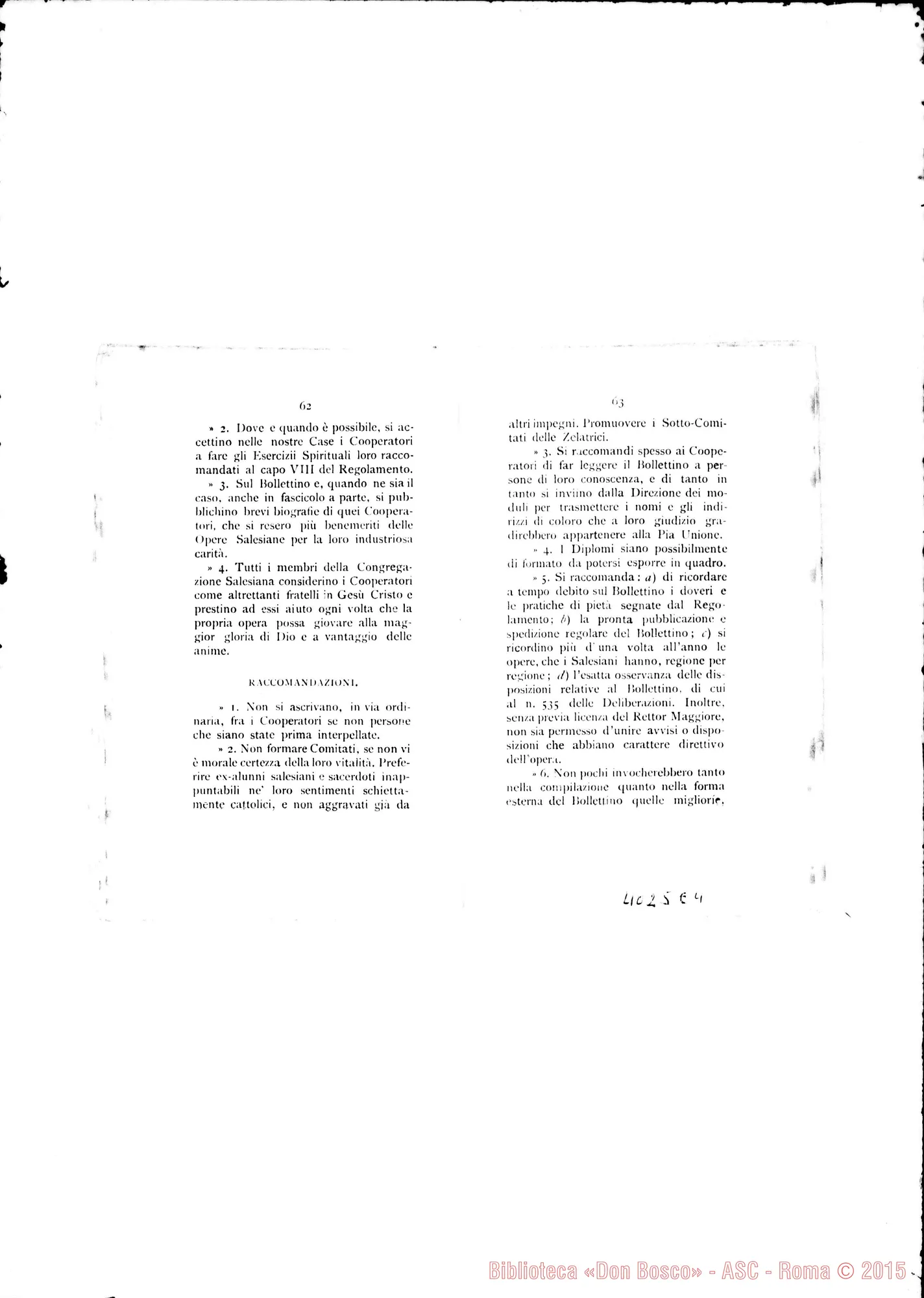 Fotogramma E 4 — Deliberazioni del VII Capitolo Generale. Stampato. S. Benigno Canavese, 1896