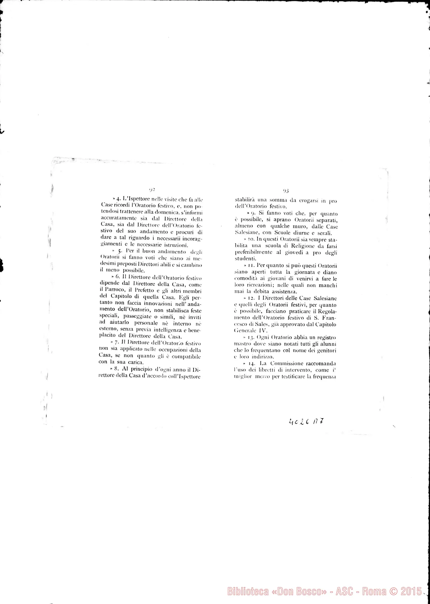 Fotogramma A 7 — Deliberazioni del VII Capitolo Generale. Stampato. S. Benigno Canavese, 1896