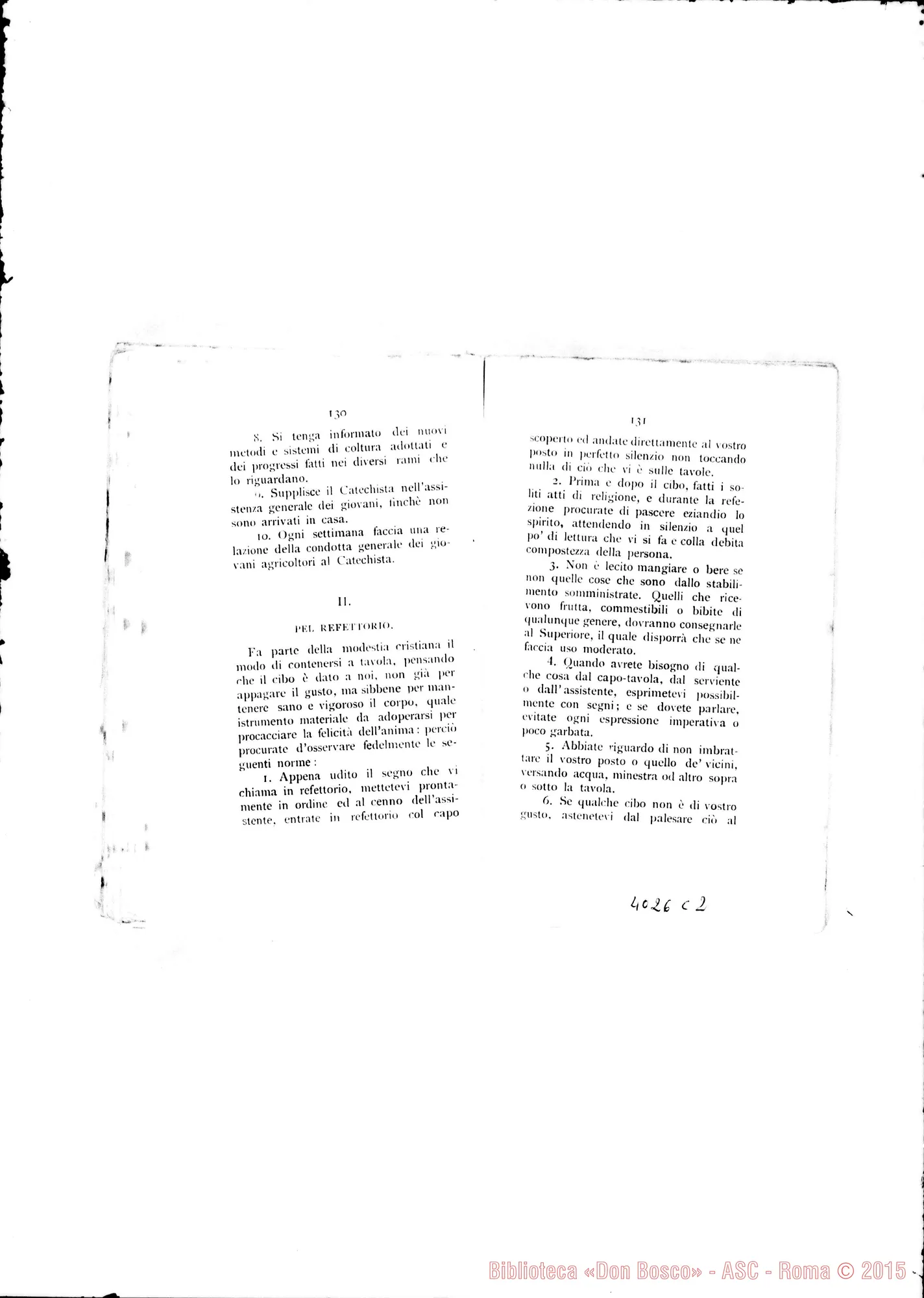 Fotogramma C 2 — Deliberazioni del VII Capitolo Generale. Stampato. S. Benigno Canavese, 1896