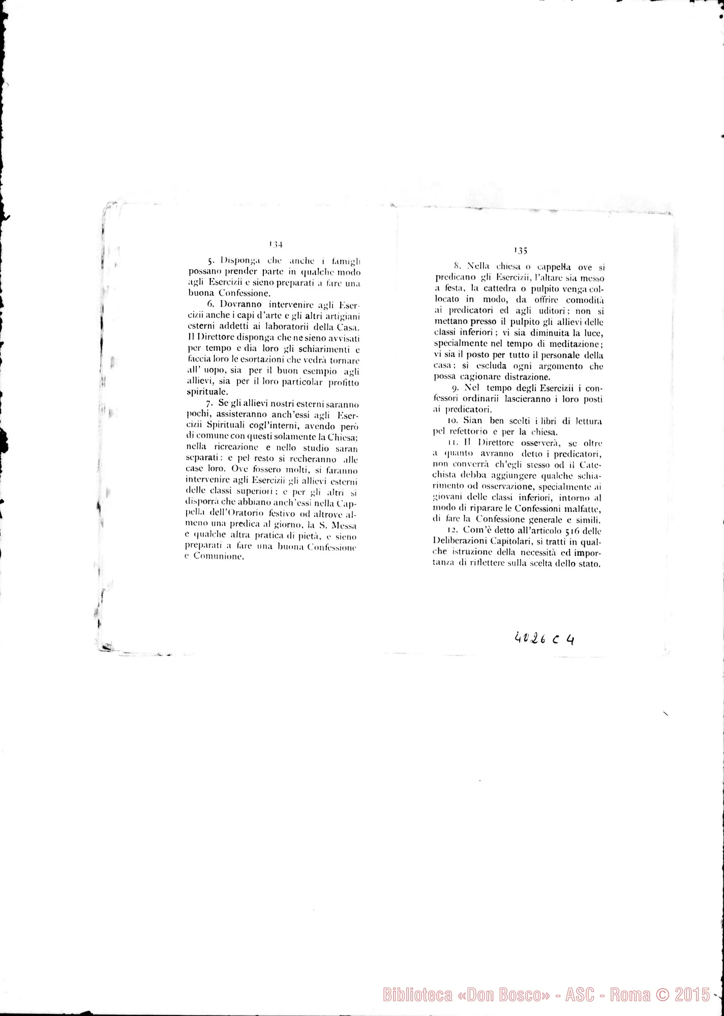 Fotogramma C 4 — Deliberazioni del VII Capitolo Generale. Stampato. S. Benigno Canavese, 1896