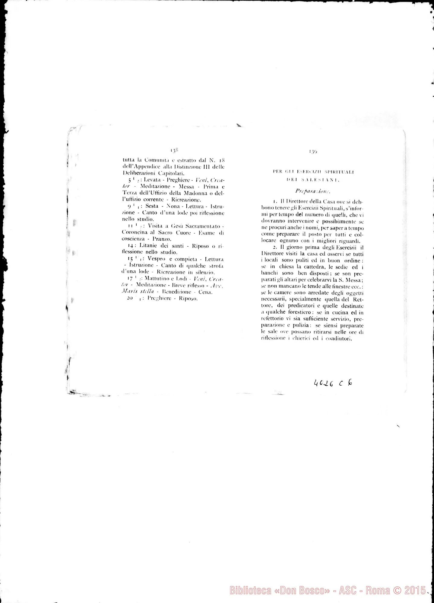 Fotogramma C 6 — Deliberazioni del VII Capitolo Generale. Stampato. S. Benigno Canavese, 1896