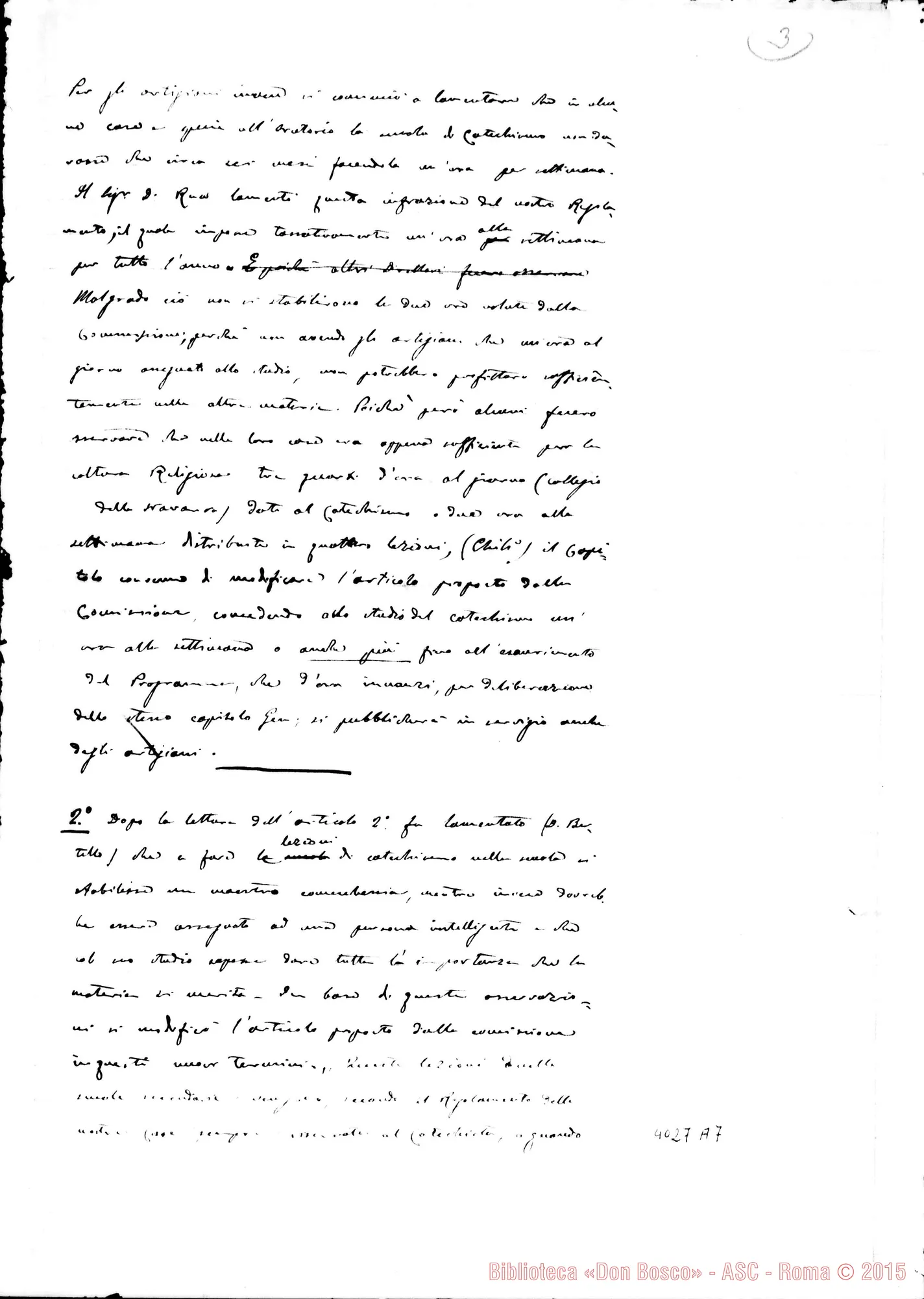 Fotogramma A 7 — Verbale del Capitolo Generale VII