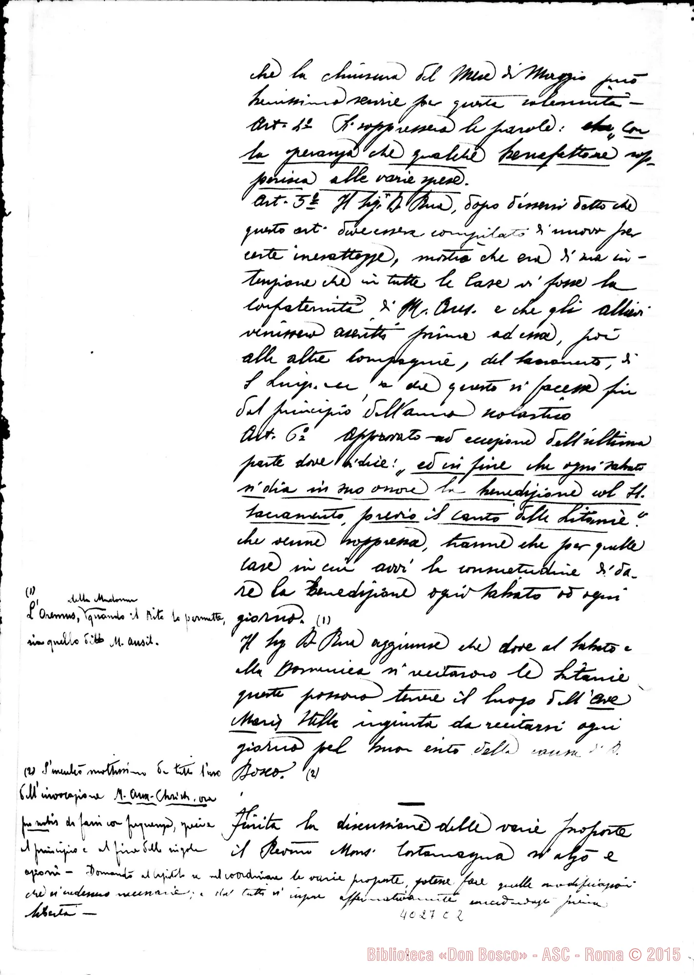 Fotogramma C 2 — Verbale del Capitolo Generale VII
