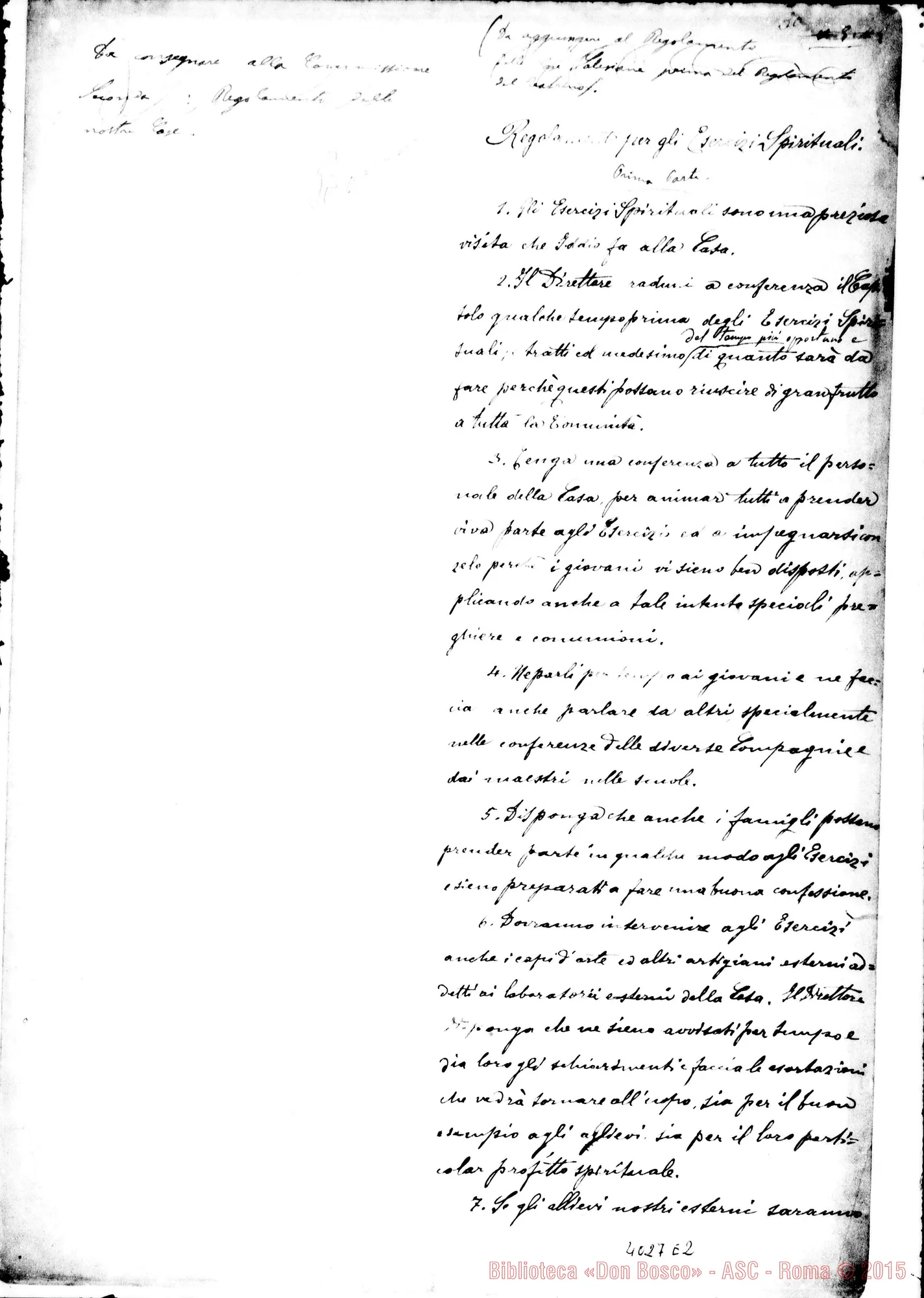 Fotogramma E 2 — Relazione sul Capitolo Generale VII