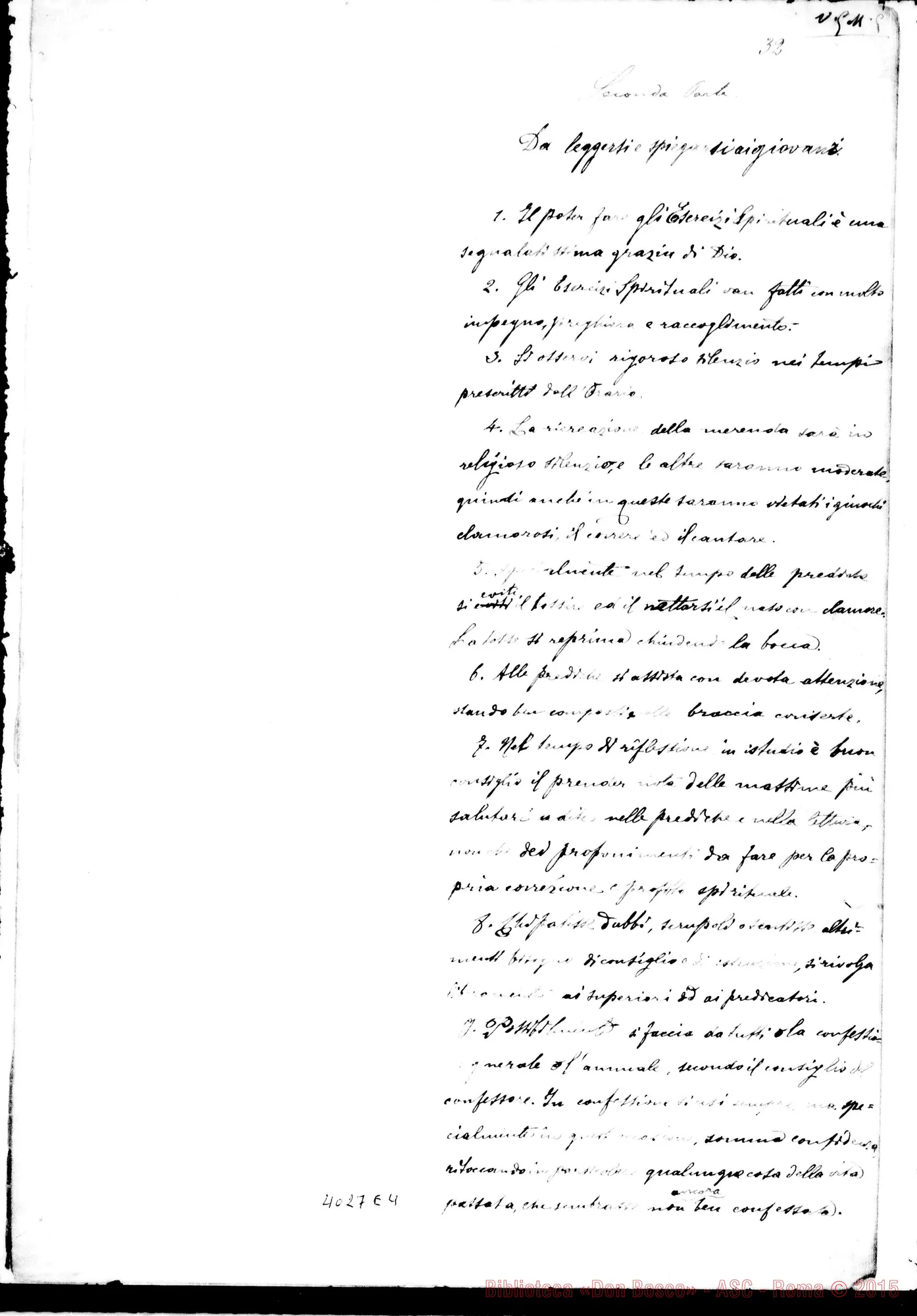 Fotogramma E 4 — Relazione sul Capitolo Generale VII