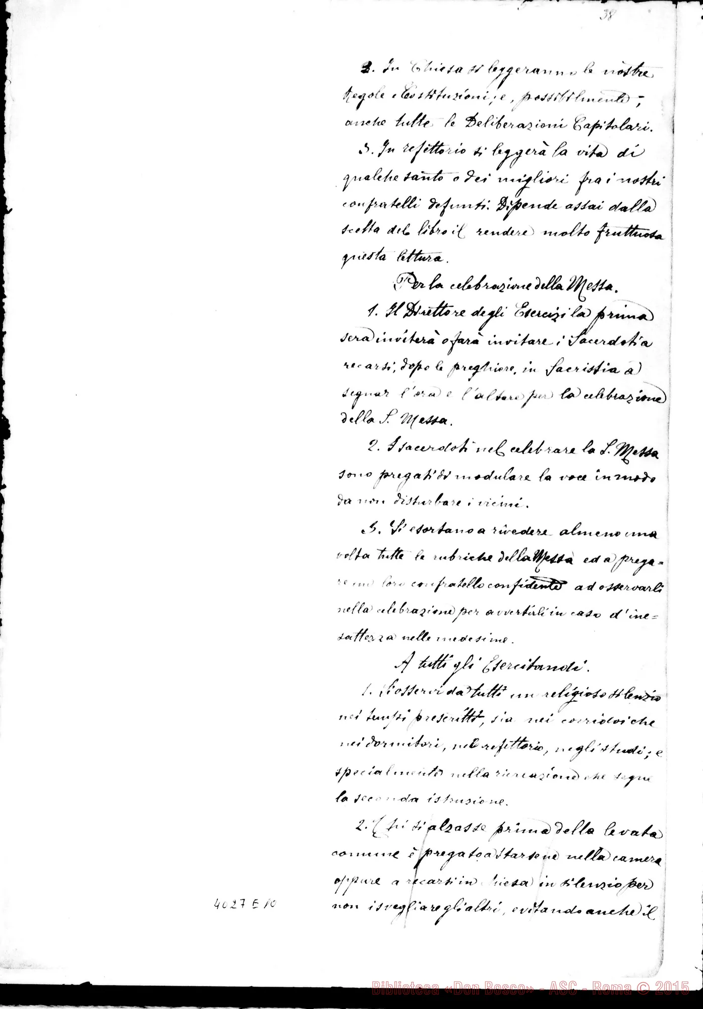 Fotogramma E 10 — Relazione sul Capitolo Generale VII