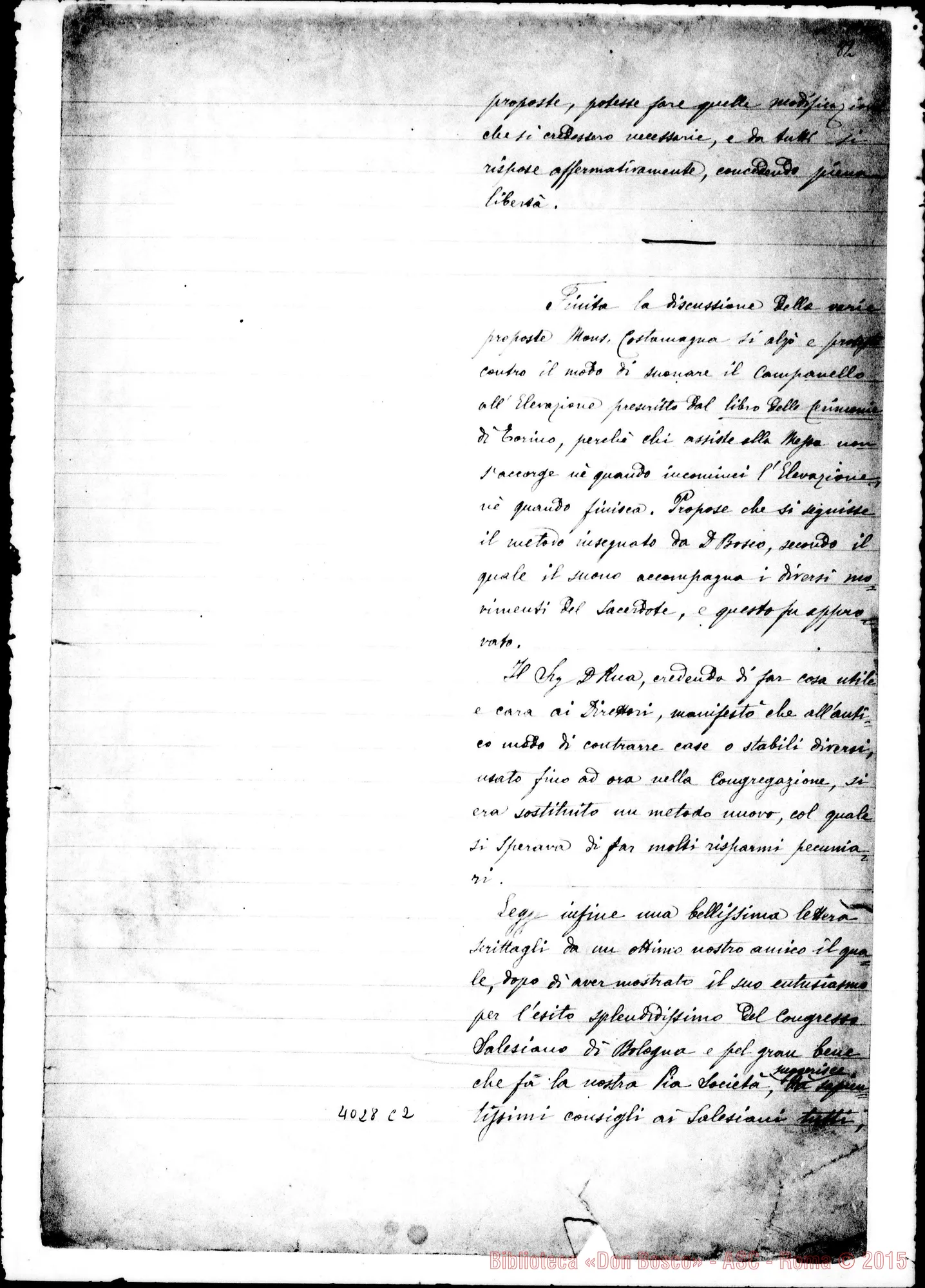 Fotogramma C 2 — Relazione sul Capitolo Generale VII