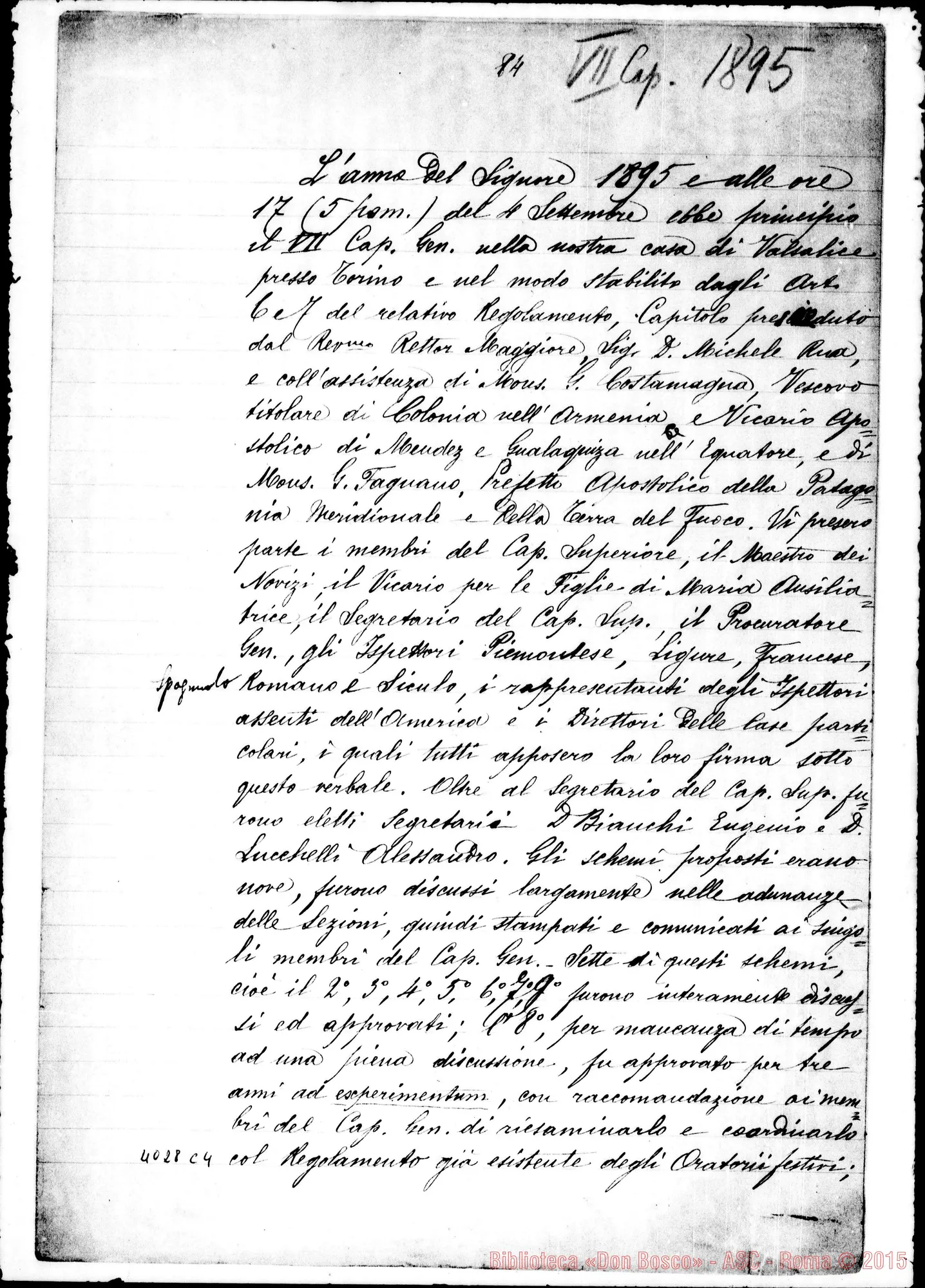 Fotogramma C 4 — Verbale dell’ultima seduta con le firme dei capitolari