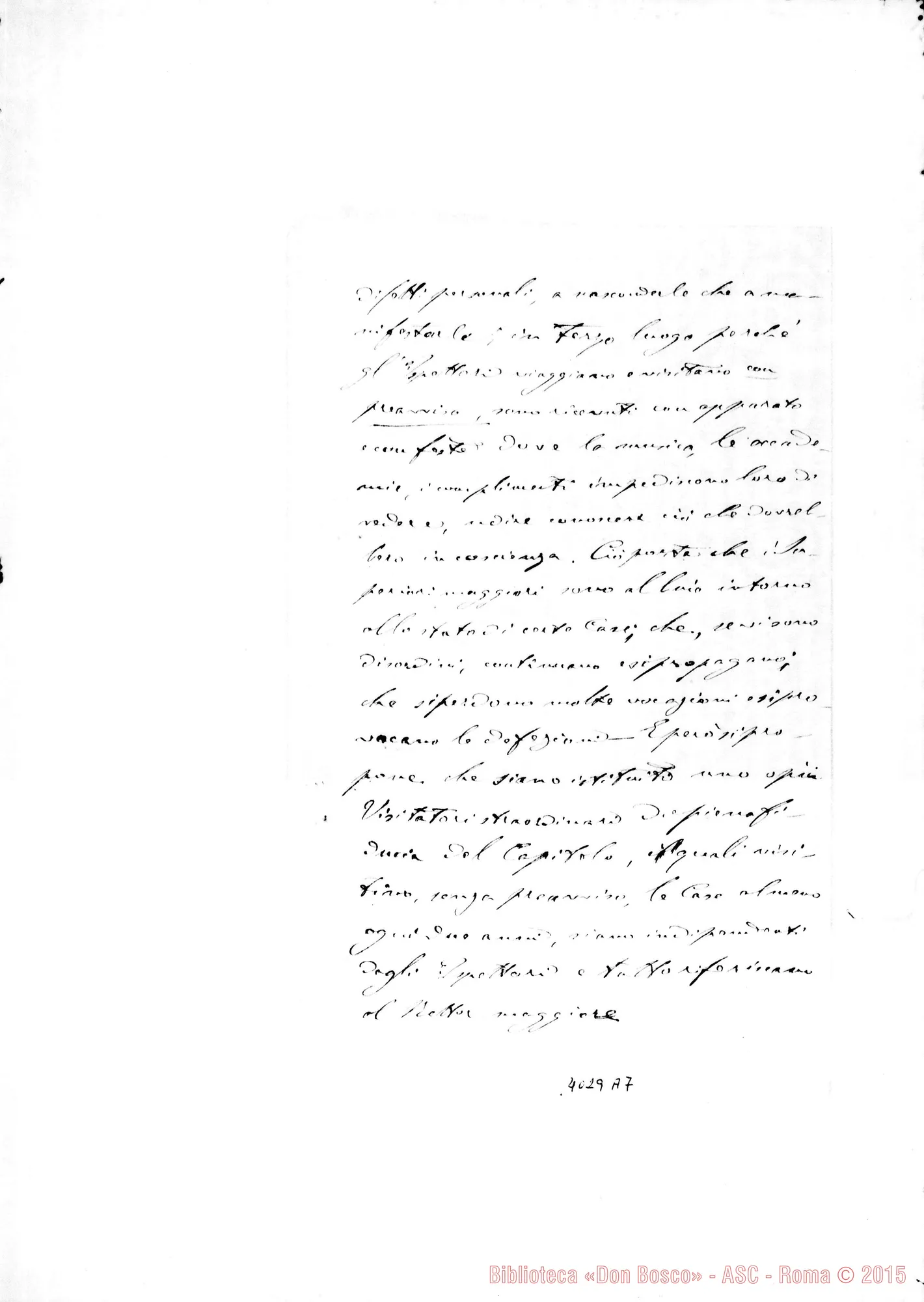 Fotogramma A 7 — appunti ms., senza firma