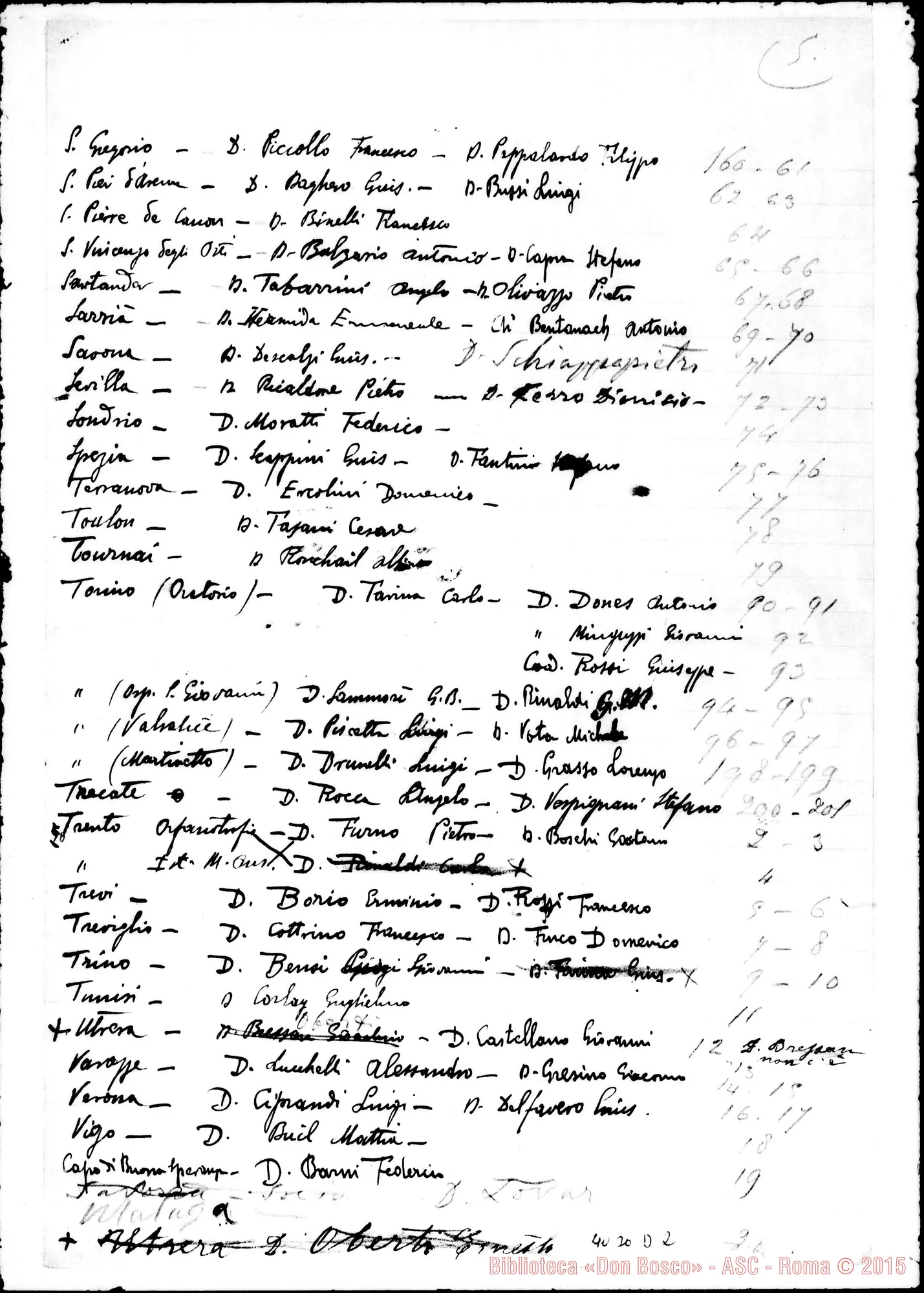 Fotogramma D 2 — Relazione degli elettori. Ms.