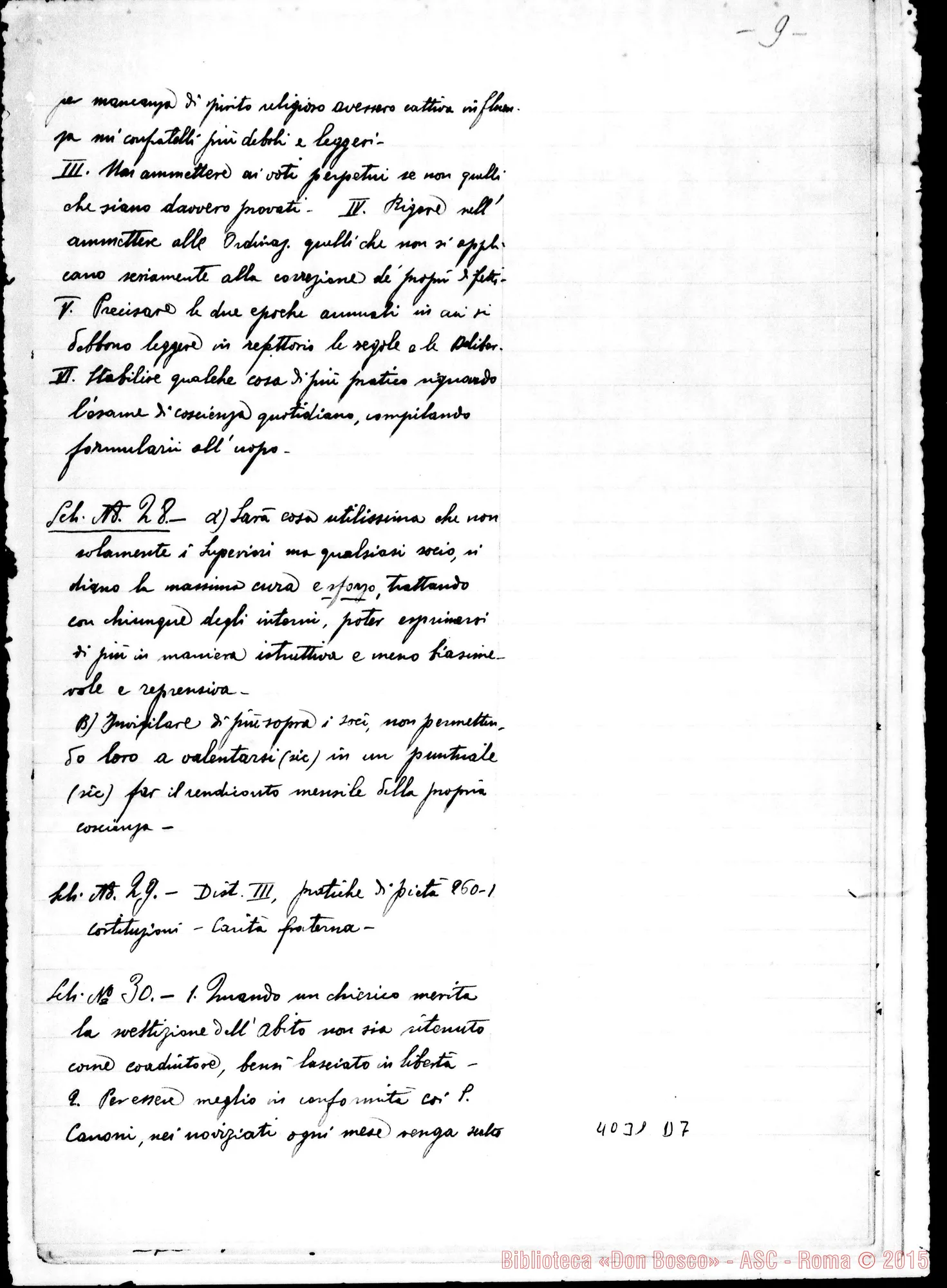 Fotogramma D 7 — Risposte ed osservazioni alla seconda proposta