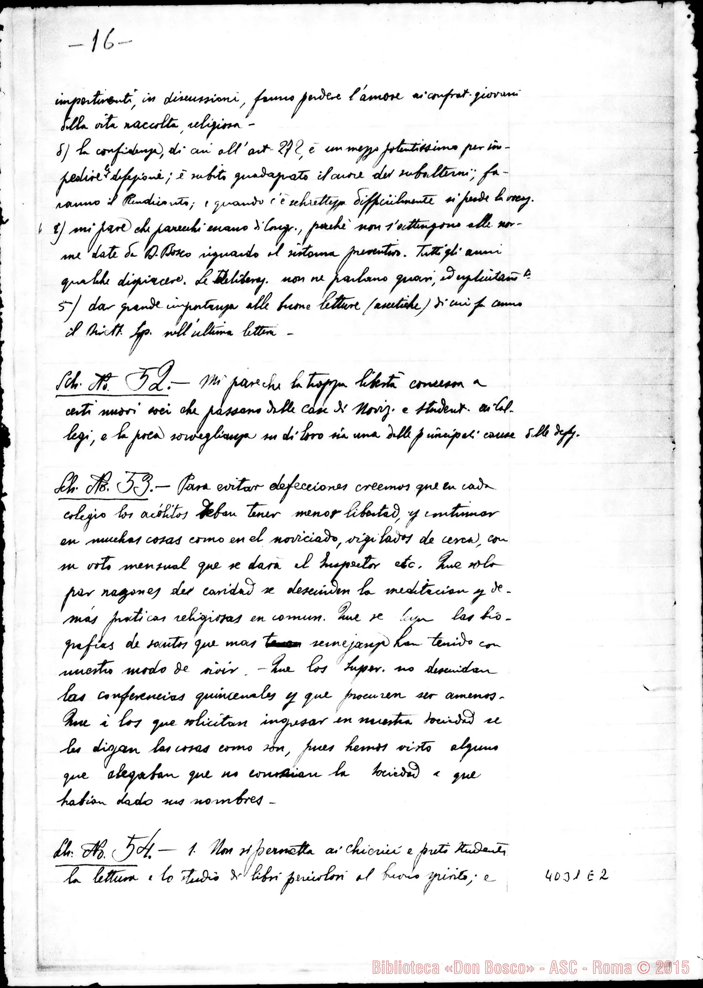 Fotogramma E 2 — Risposte ed osservazioni alla seconda proposta