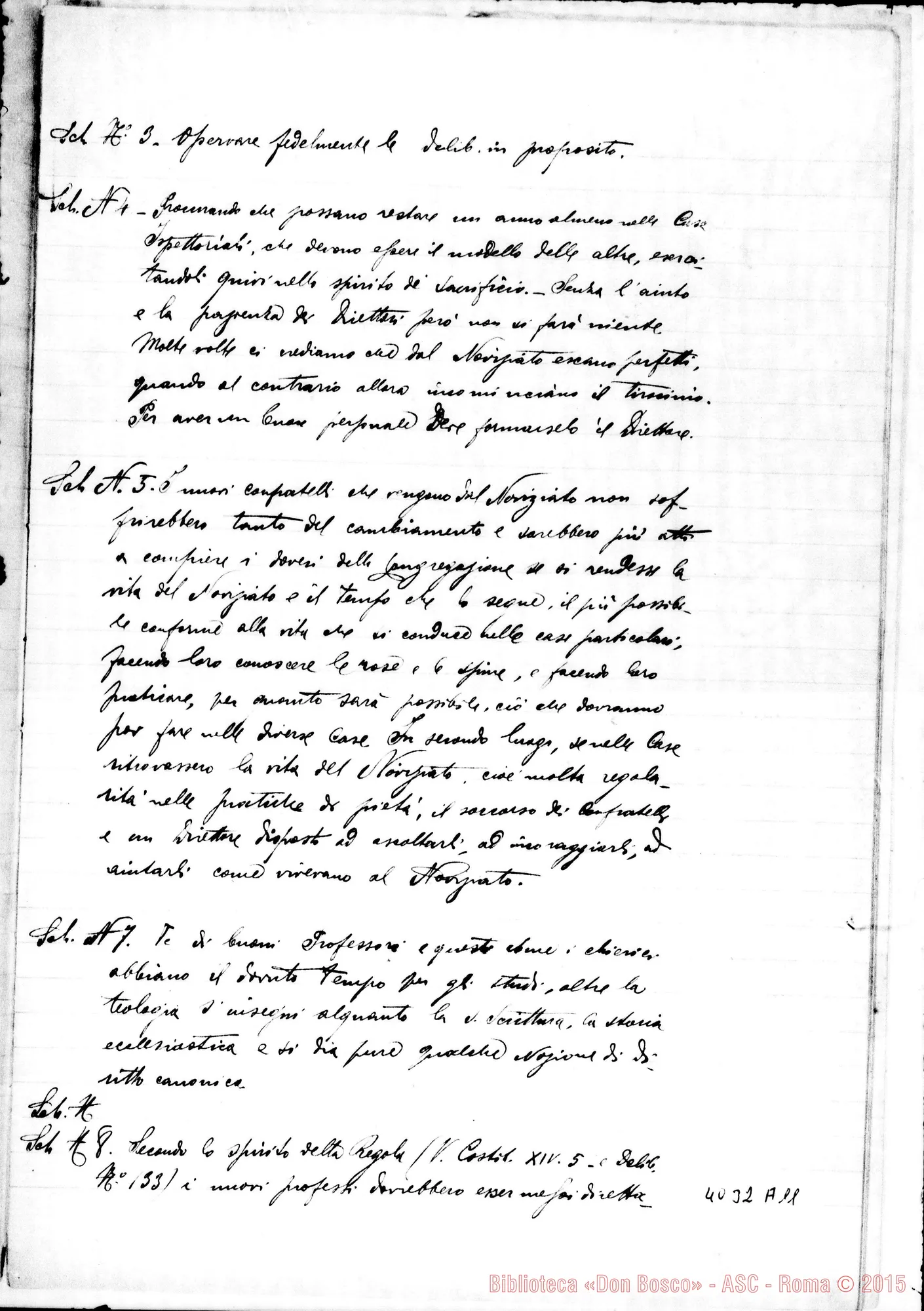 Fotogramma A 11 — Risposte ed osservazioni alla terza proposta