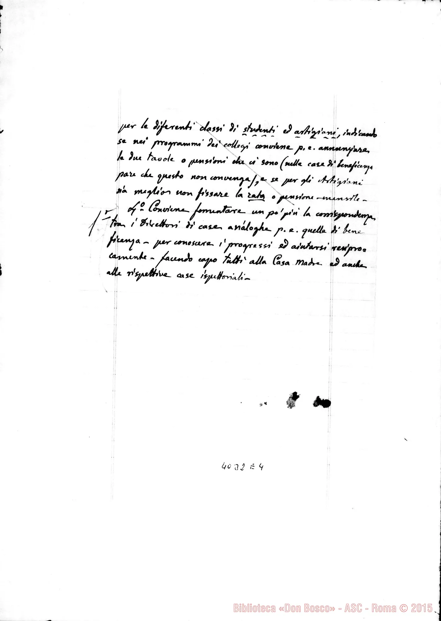 Fotogramma E 4 — Appendice alla quarta proposta