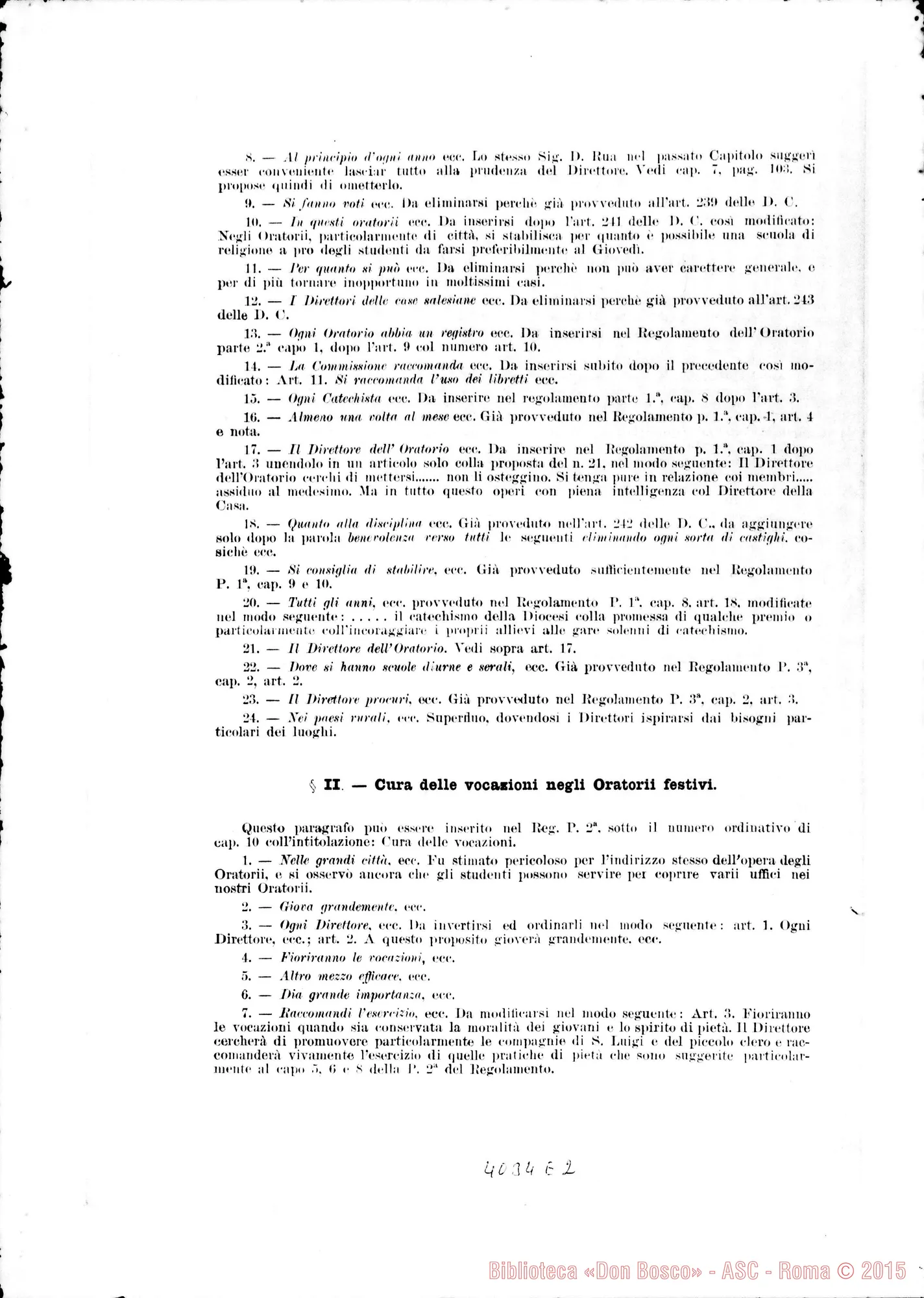 Fotogramma E 2 — Relazioni delle diverse Commissioni. Stampato