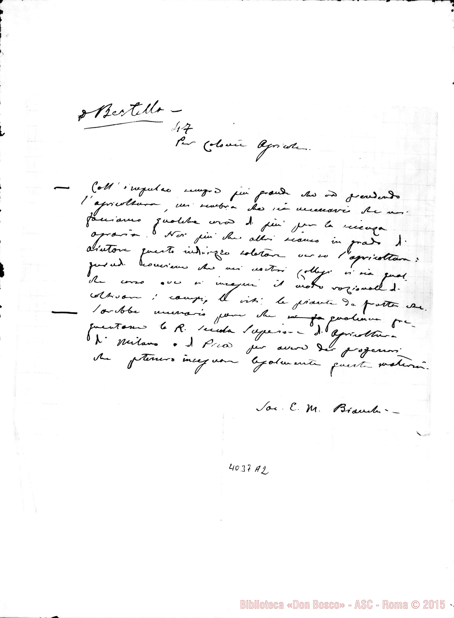 Fotogramma A 2 — Proposte dei confratelli al Capitolo Generale. Ms.
