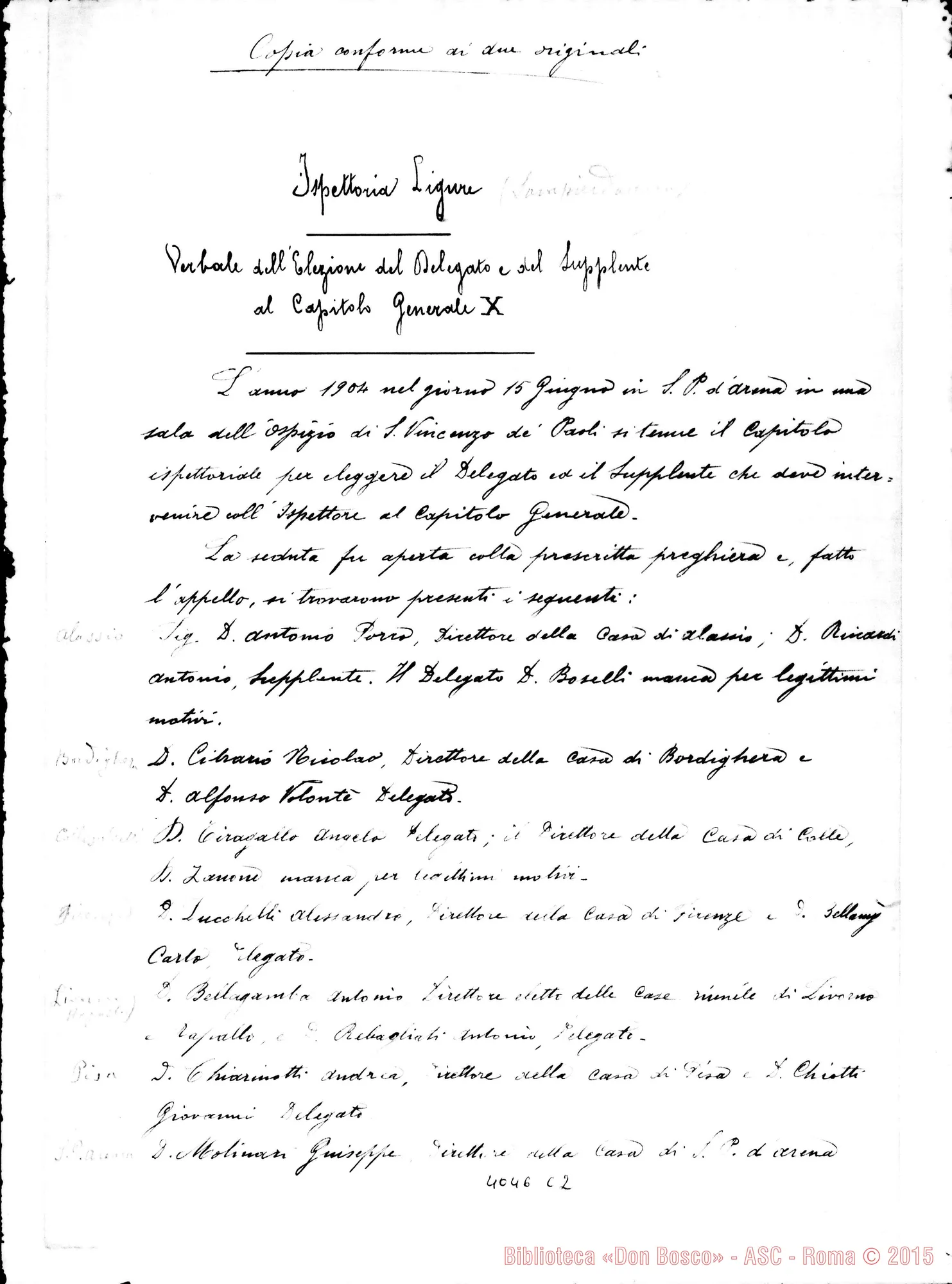 Fotogramma C 2 — Ispettoria Ligure