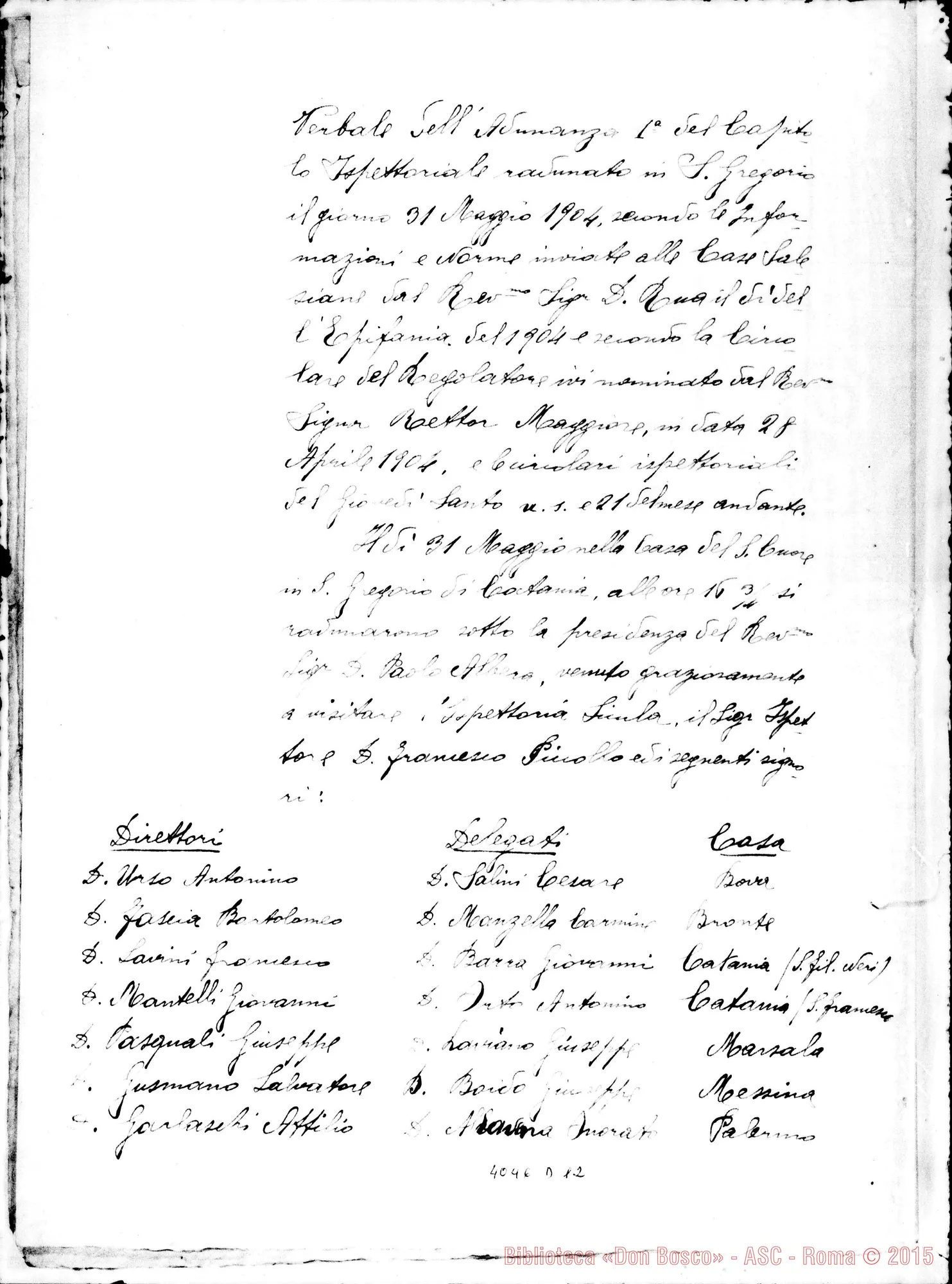 Fotogramma D 12 — Ispettoria Sicula