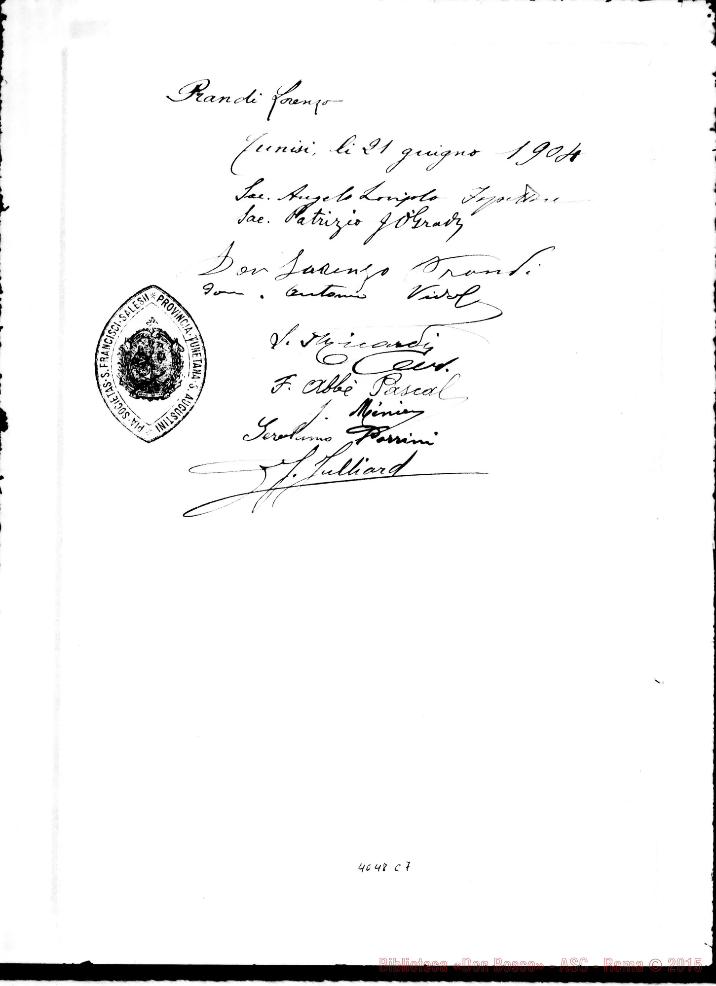 Fotogramma C 7 — Ispettoria Tunisina