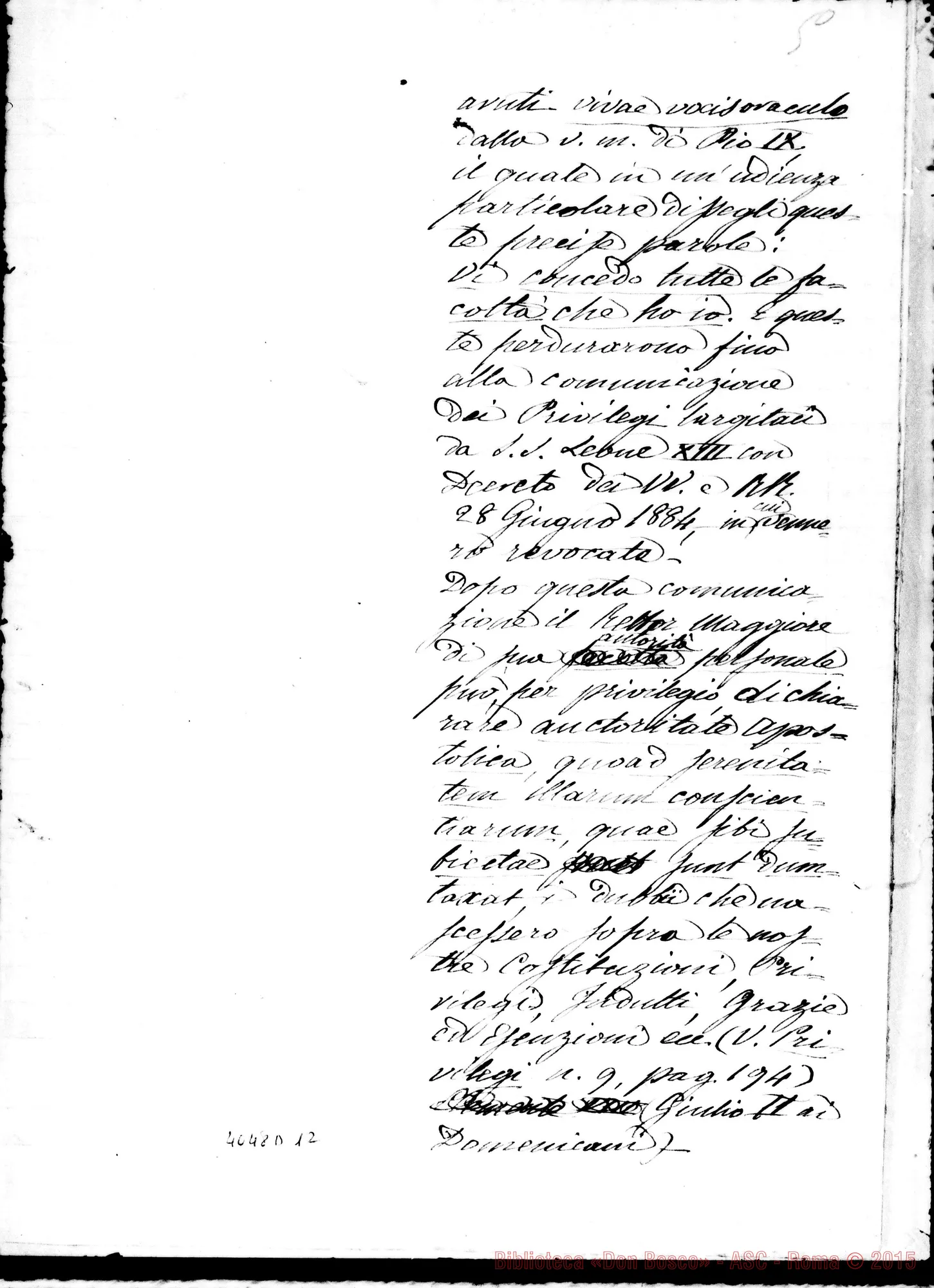 Fotogramma D 12 — Quesiti di Don Rua A Don Berto E risposte. Ms. di Don Bertello E Don Berto