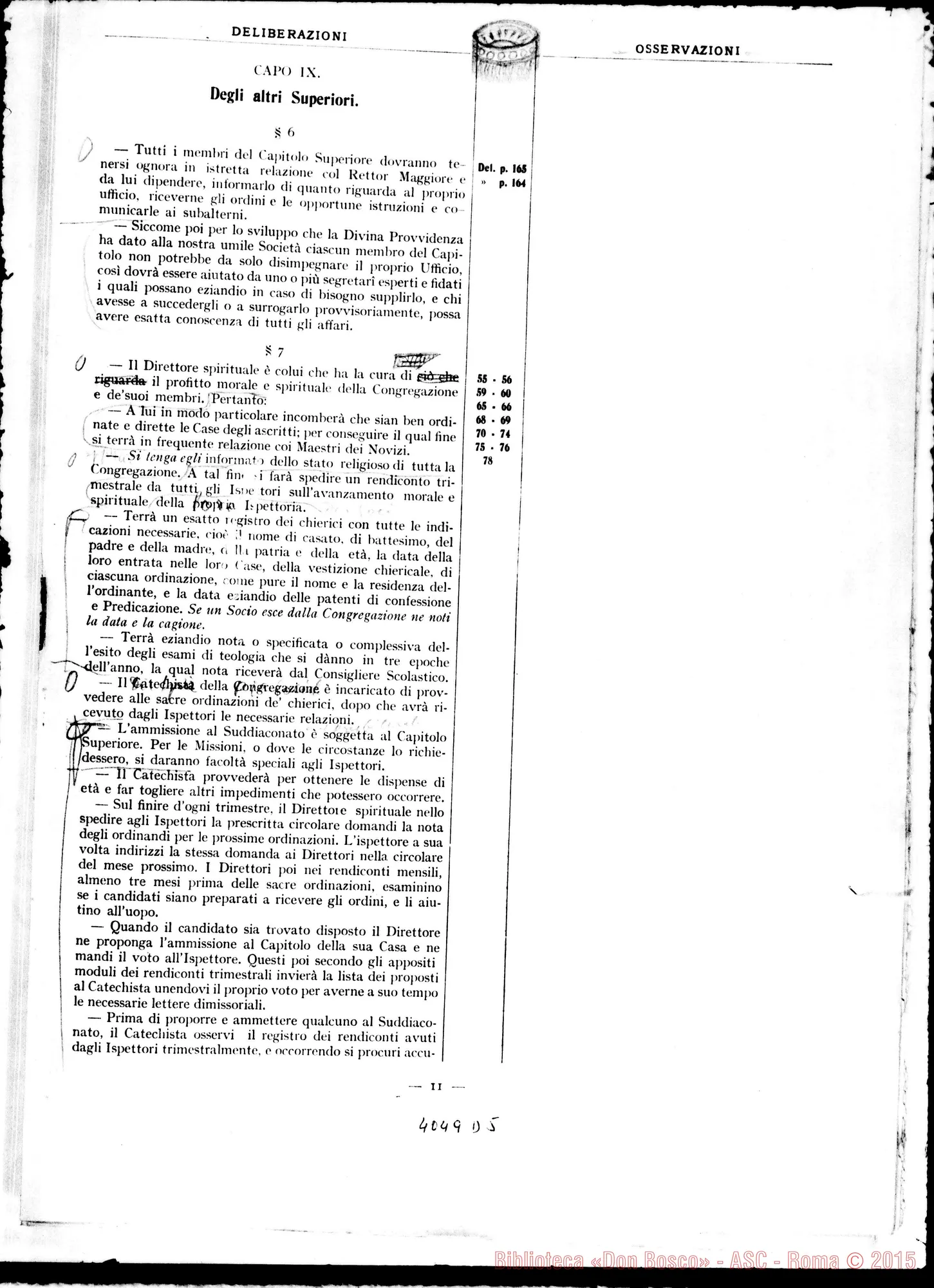 Fotogramma D 5 — Relazione al Capitolo Generale