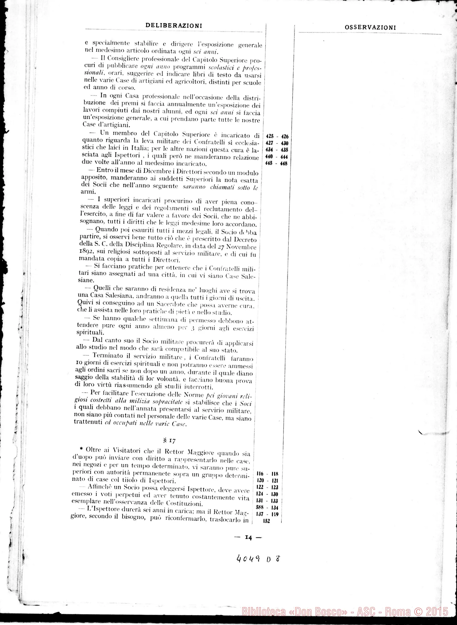 Fotogramma D 8 — Relazione al Capitolo Generale