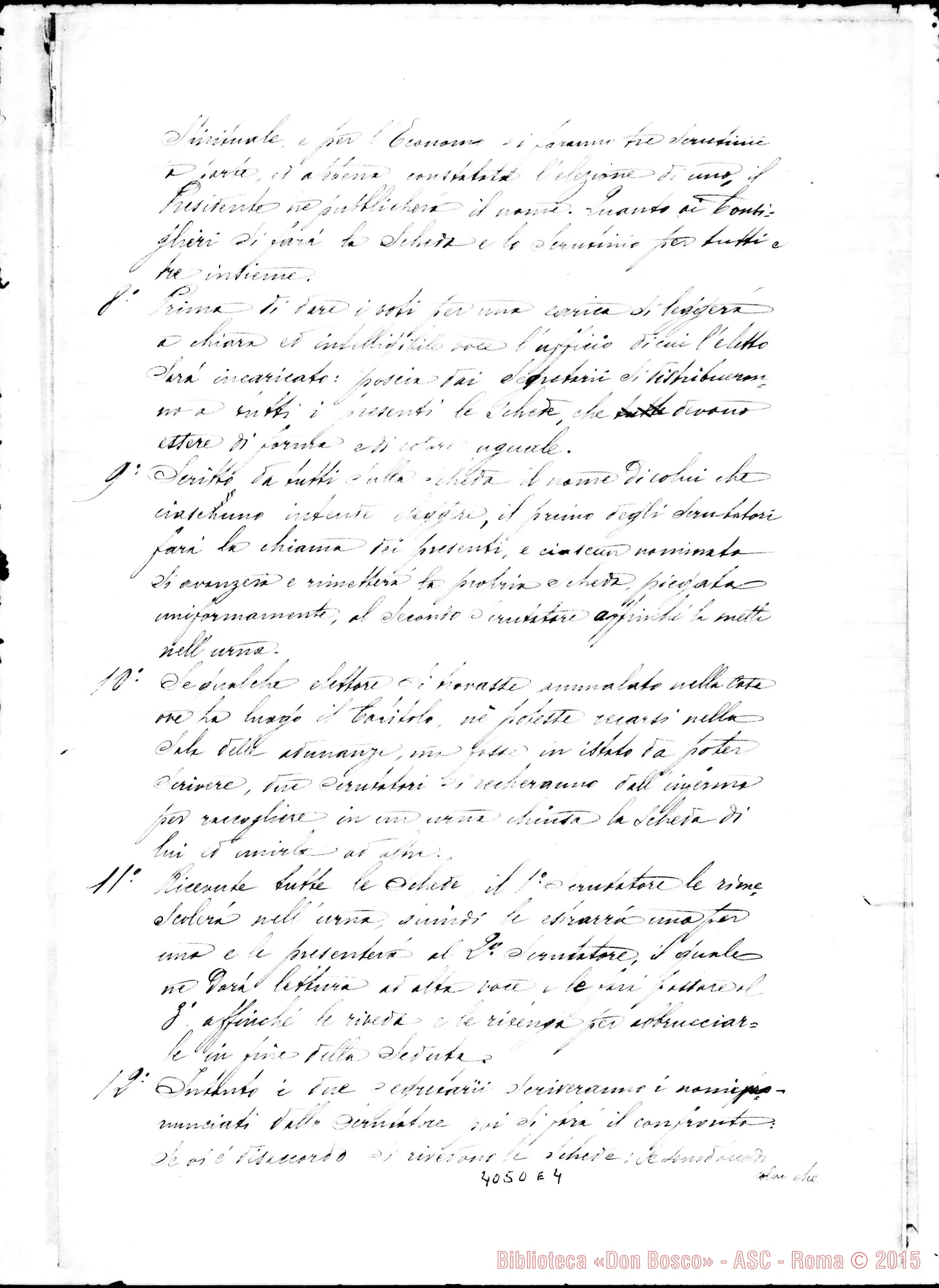 Fotogramma E 4 — Regolamento dei Capitoli Generali. Due stesure ms., una con firma di D. Anzini