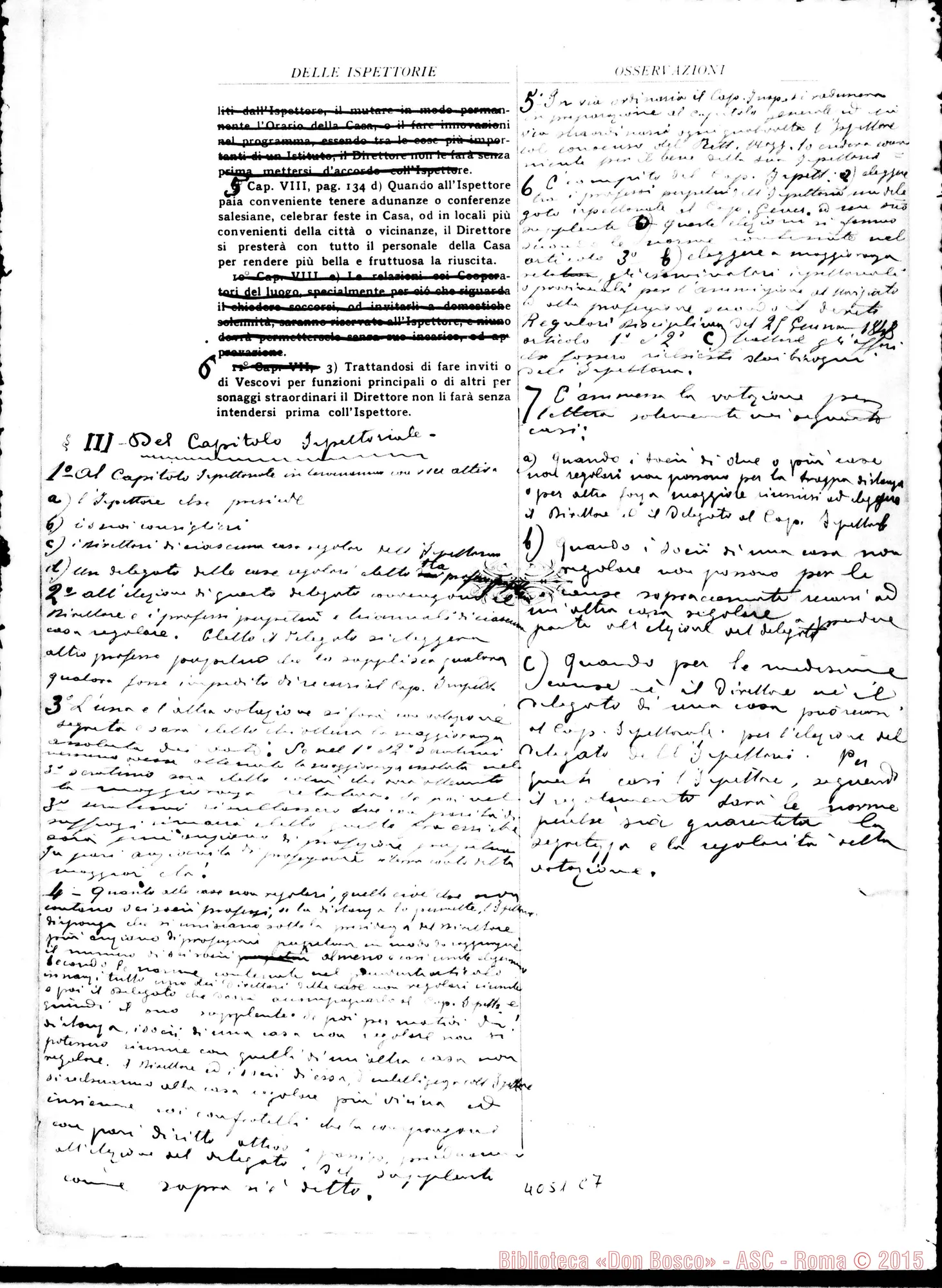 Fotogramma C 7 — Lo stesso stampato con correzioni ed aggiunte. Due stesure
