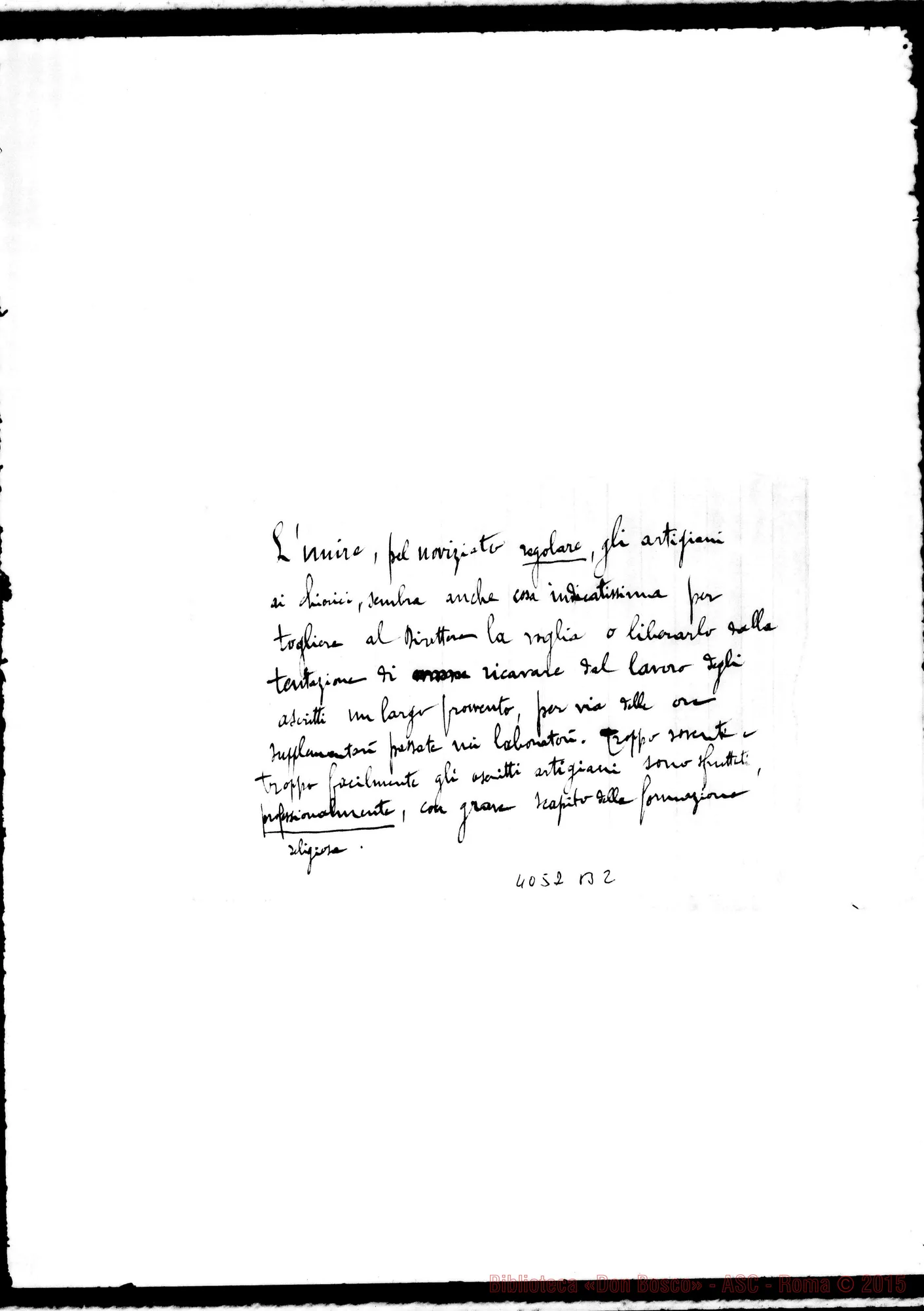 Fotogramma B 2 — Proposte dei Capitolari sul tema. Manoscritti vari