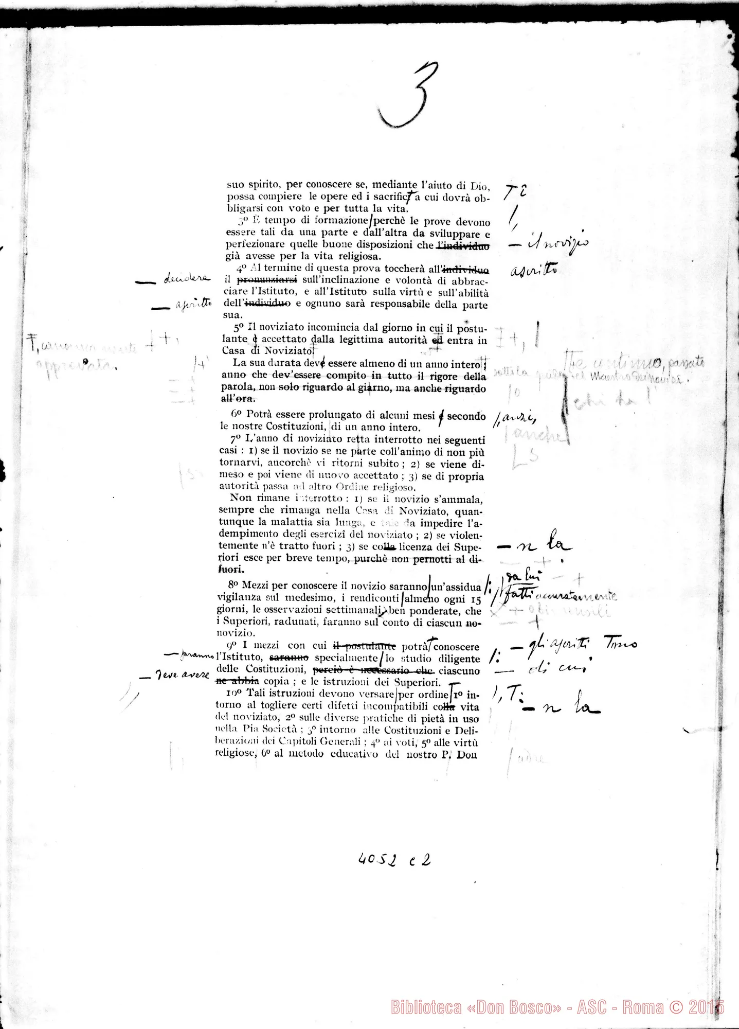 Fotogramma C 2 — Bozze con correzioni ed aggiunte